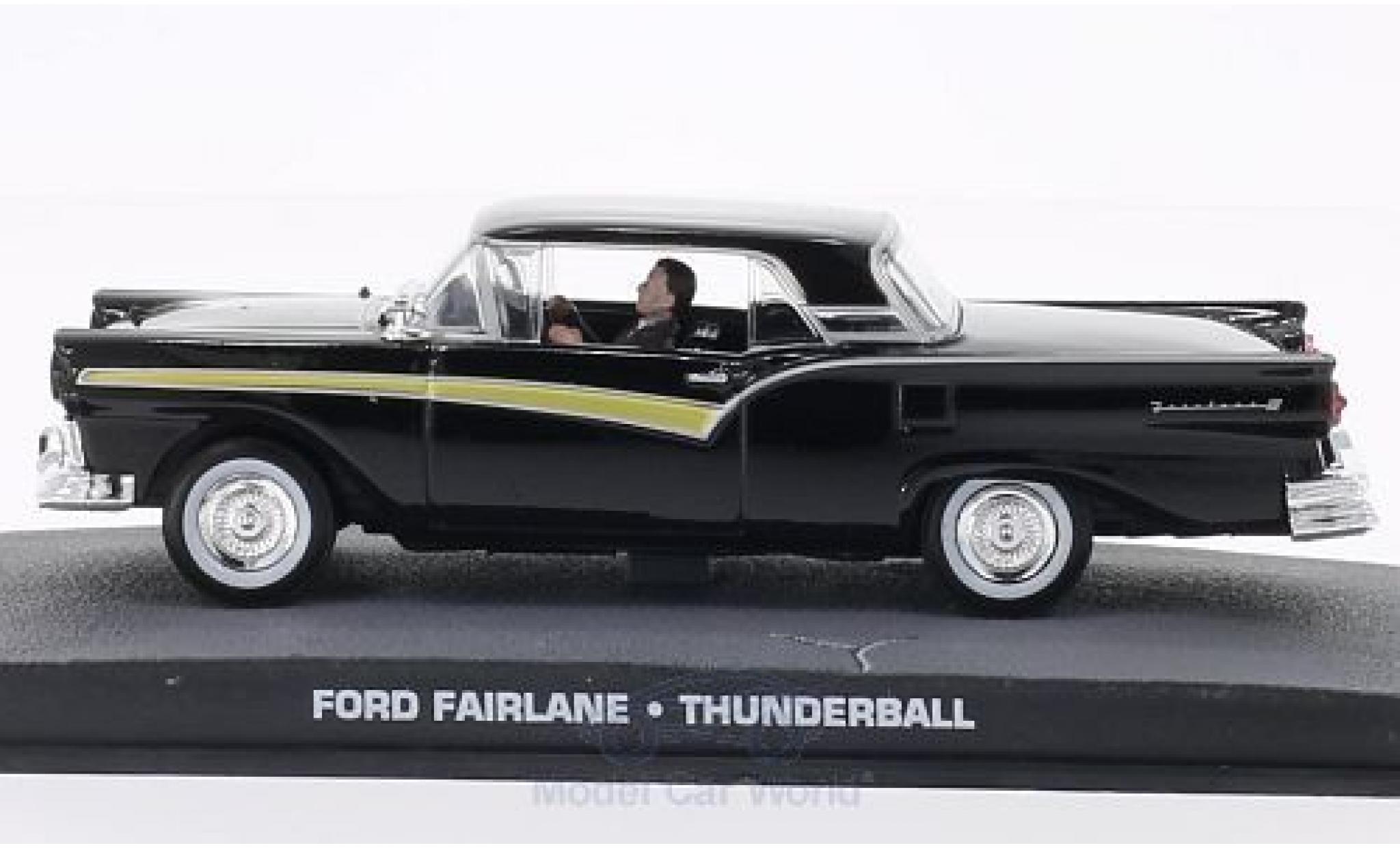Ford Fairlane 1/43 SpecialC nero James Bond 007 Feuerball ohne Vitrine modellino in miniatura