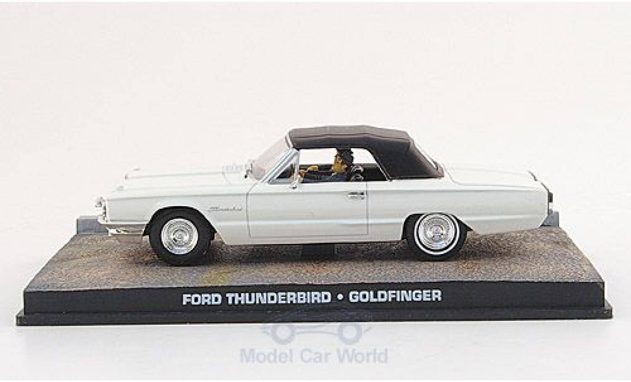 Ford Thunderbird 1/43 SpecialC m. Figuren bianco James Bond 007 1964 Goldfinger ohne Vitrine modellino in miniatura