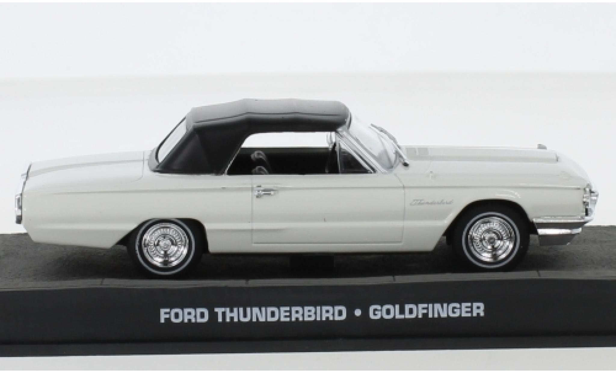 Ford Thunderbird 1/43 SpecialC bianco James Bond 007 1964 Goldfinger sans figurines modellino in miniatura