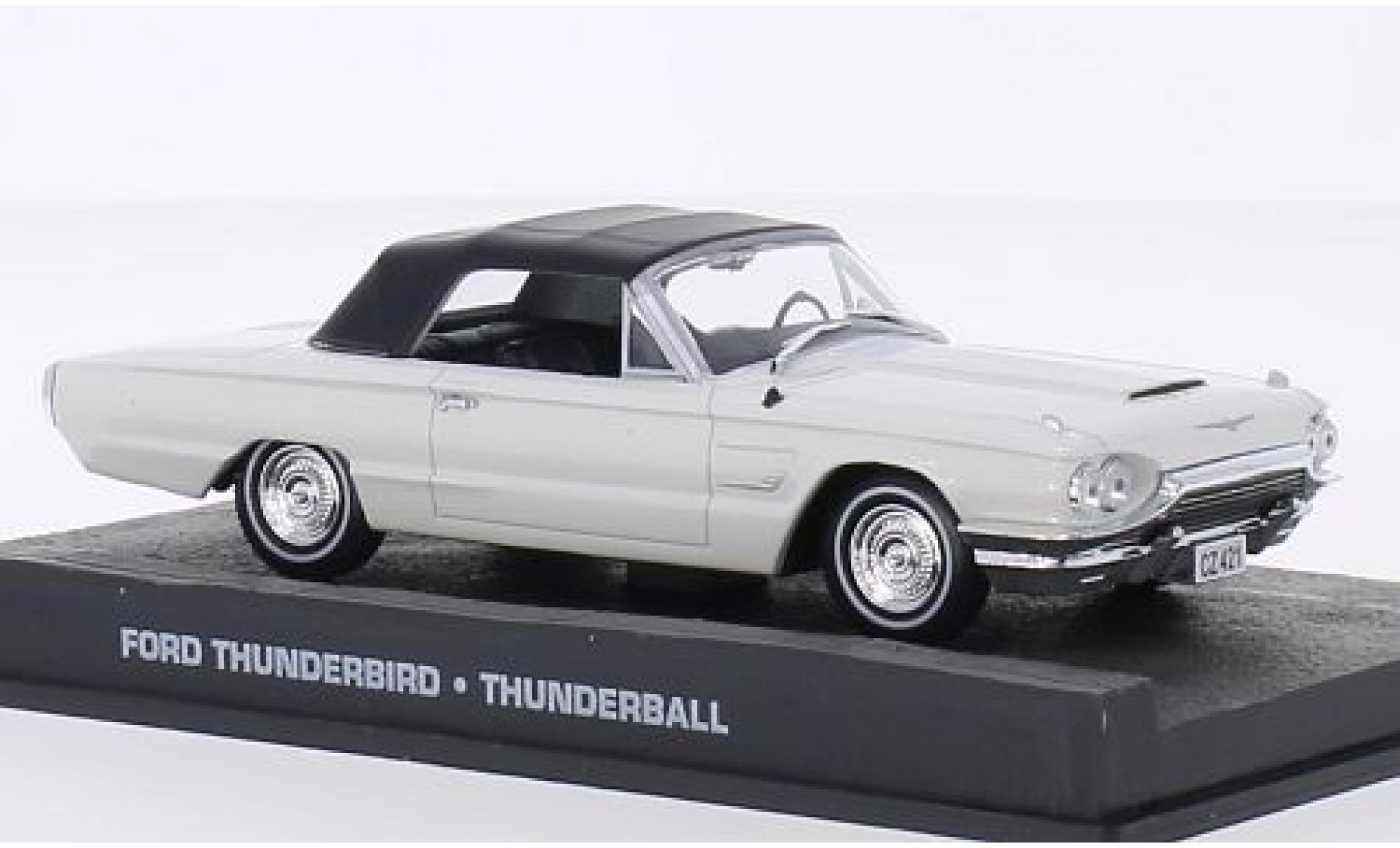 Ford Thunderbird 1/43 SpecialC bianco James Bond 007 1965 boule de feu sans figurine sans Vitrine modellino in miniatura