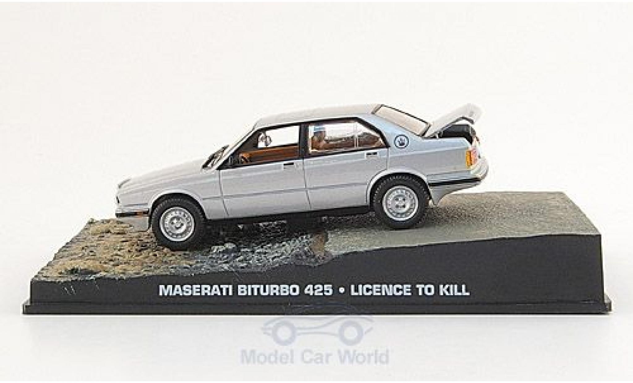 Maserati Biturbo 1/43 SpecialC 425 grigio James Bond 007 1989 Lizenz zum Töten ohne Vitrine modellino in miniatura