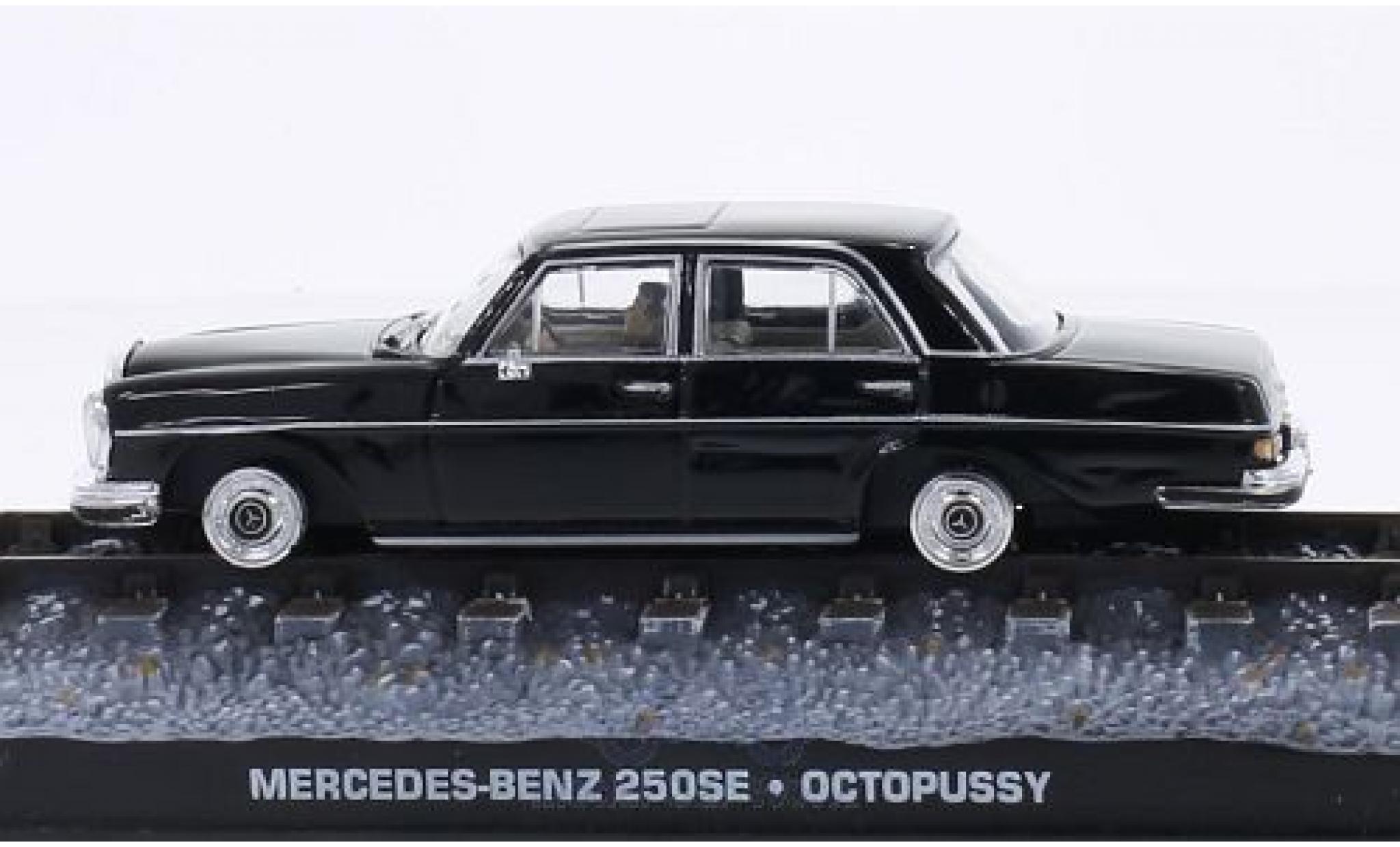 Mercedes 250 1/43 SpecialC SE (W108) nero James Bond 007 Octopussy ohne Vitrine modellino in miniatura