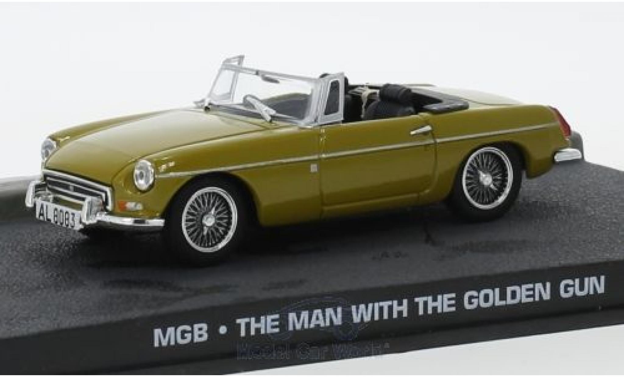 MG B 1/43 SpecialC giallo James ond 007 1974 Der Mann mit dem goldenen Colt ohne Vitrine modellino in miniatura