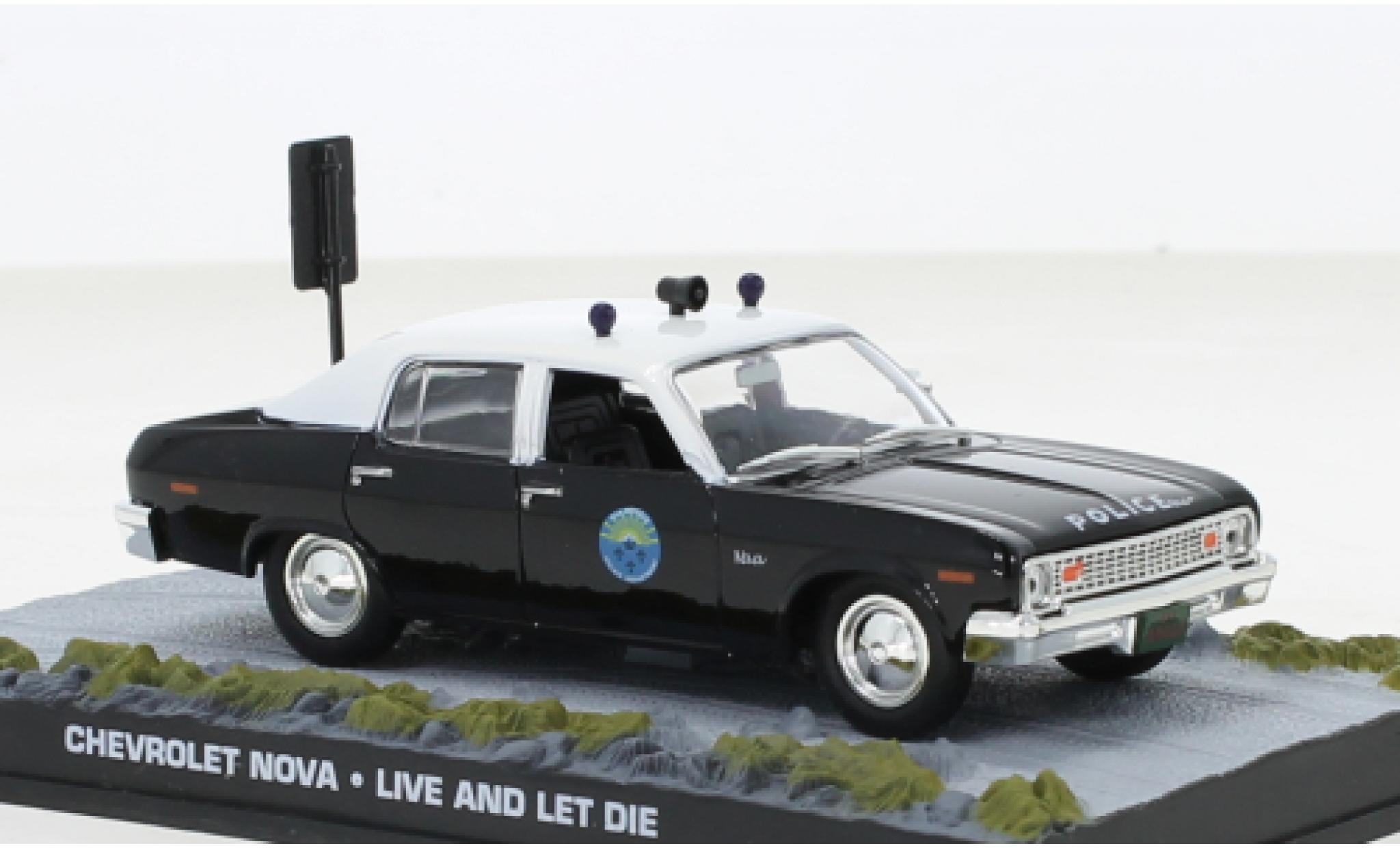 Chevrolet Nova 1/43 SpecialC nero/bianco James Bond 007 1973 modellino in miniatura
