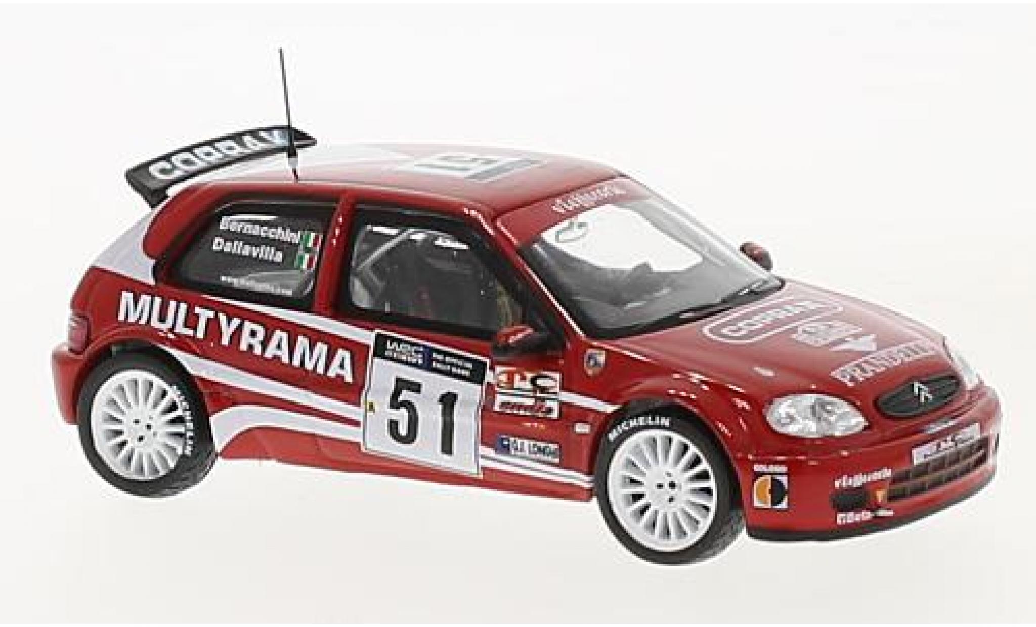 Citroen Saxo 1/43 SpecialC SAXO S1600 No.51 Rallye WM Rallye Sanremo 2002 modellino in miniatura