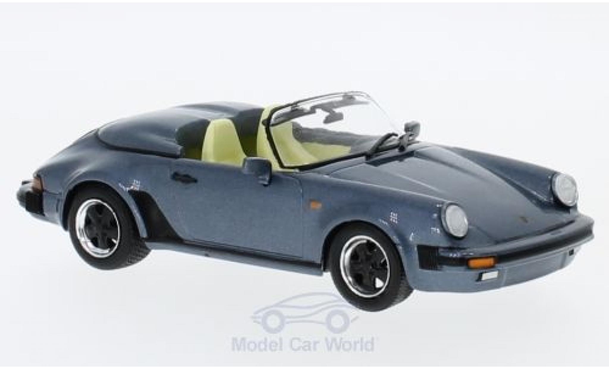 Porsche 930 Speedster 1/43 SpecialC 911 Speedster metallico blu 1989 911 Collection modellino in miniatura