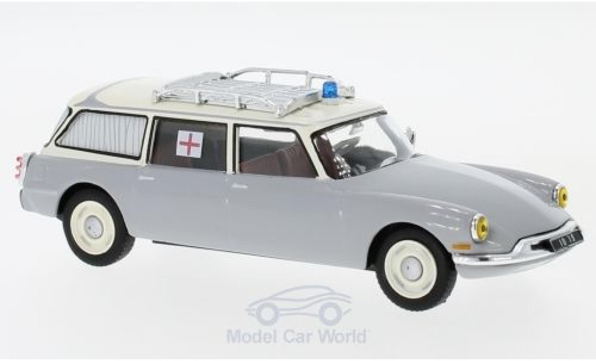 Citroen ID 19 1/43 SpecialC Break grigio/beige Ambulance 1962 ohne Vitrine modellino in miniatura