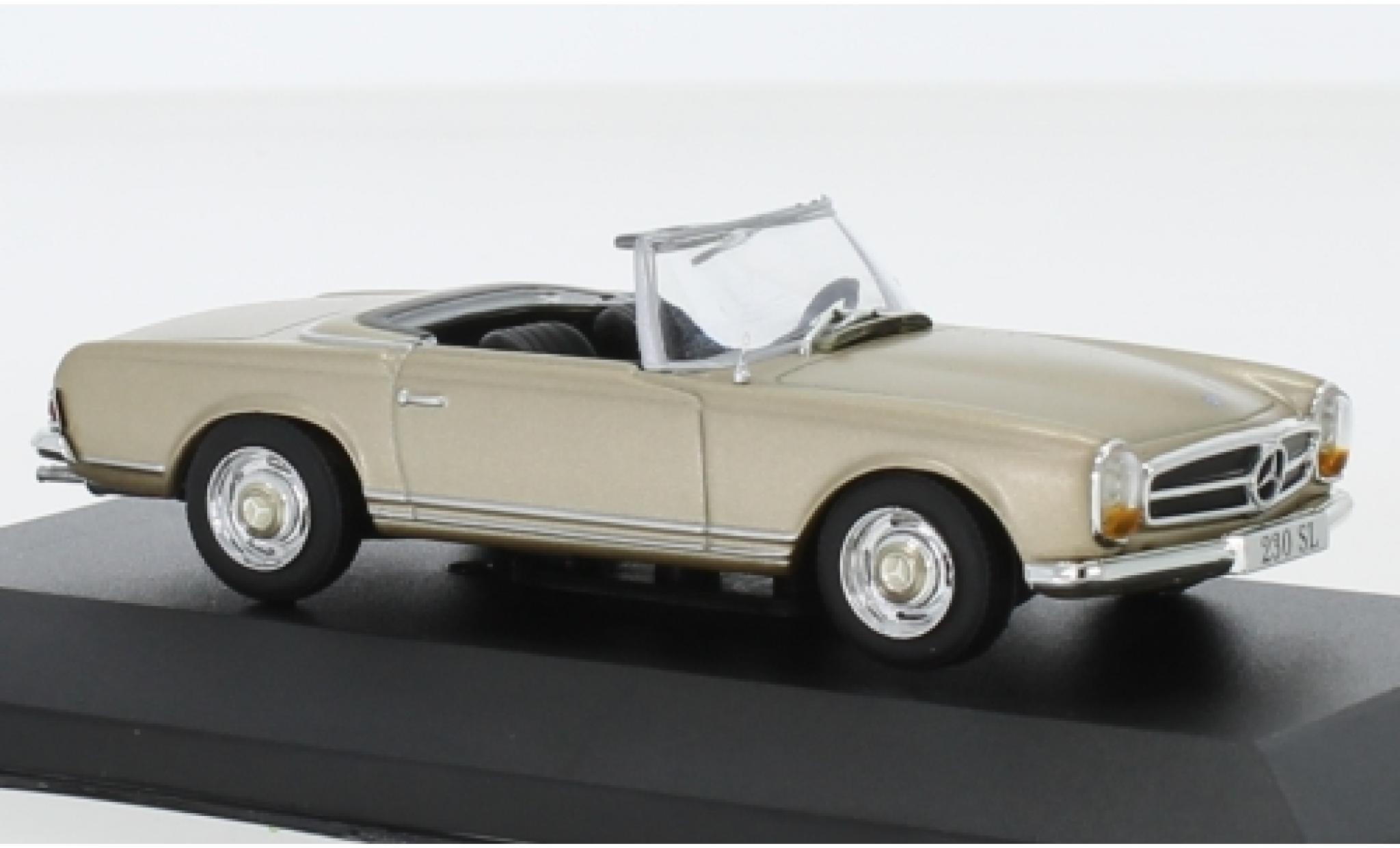 Mercedes 230 1/43 SpecialC SL metallico beige 1963 ohne Vitrine modellino in miniatura