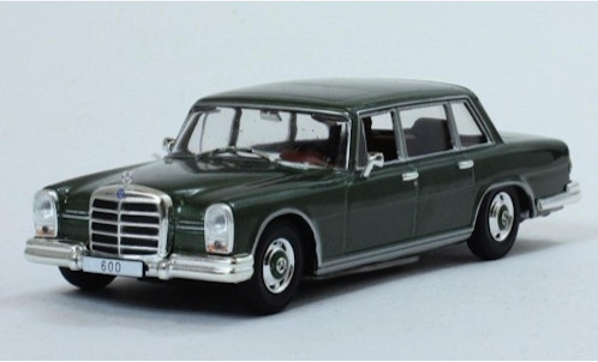 Mercedes 600 1/43 SpecialC metallico verde 1964 ohne Vitrine modellino in miniatura