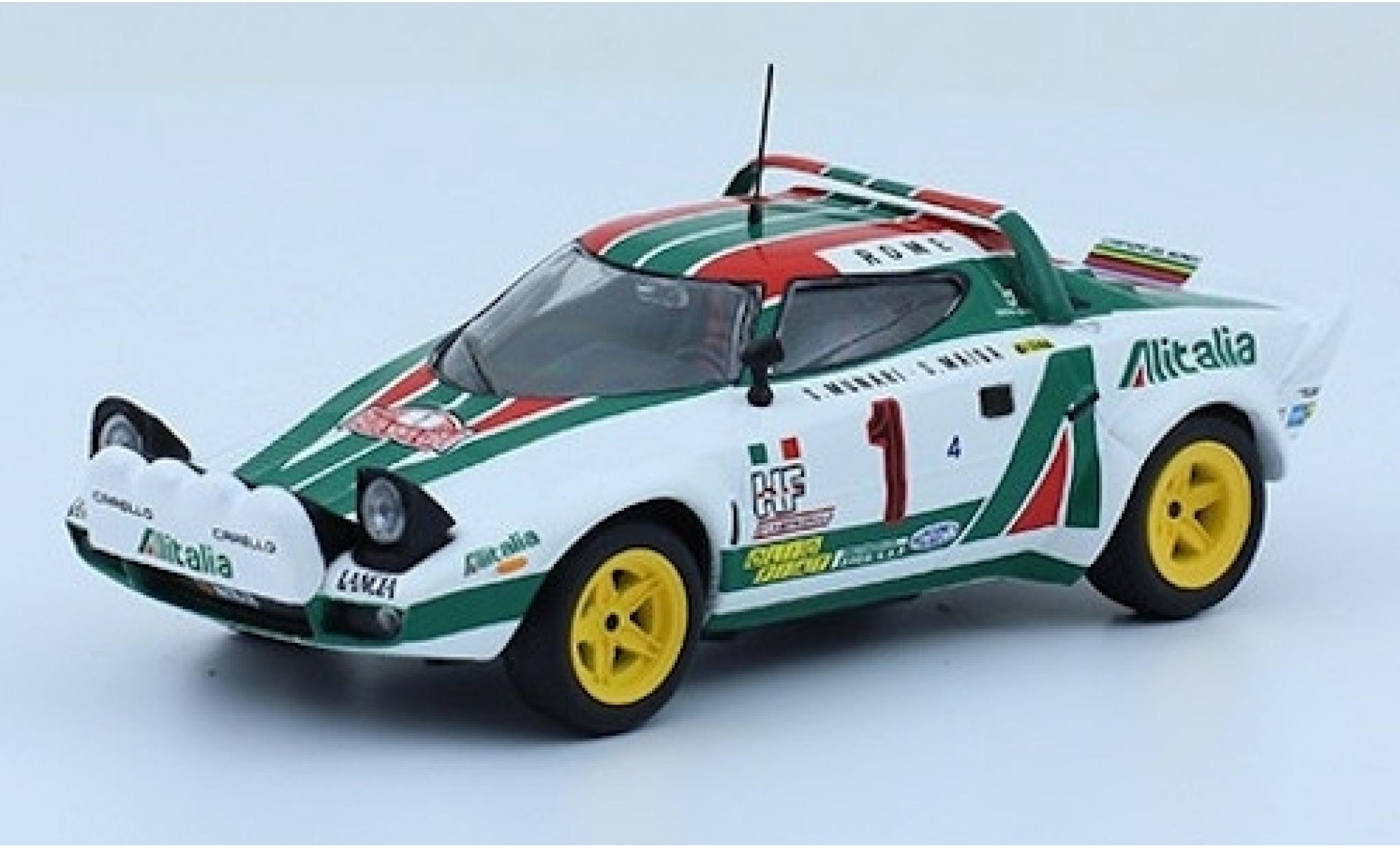 Lancia Stratos 1/43 SpecialC HF No.1 Alitalia Rallye WM Rallye Monte Carlo 1977 S.Munari/S.Maiga ohne Vitrine modellino in miniatura