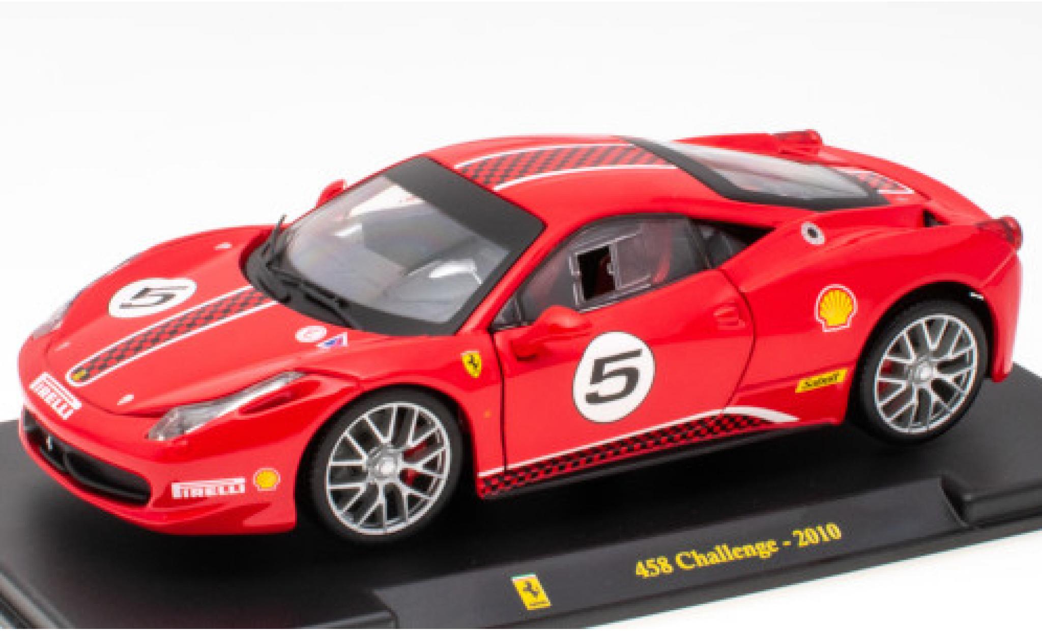 Ferrari 458 1/24 SpecialC Challenge rosso No.5 2010 modellino in miniatura