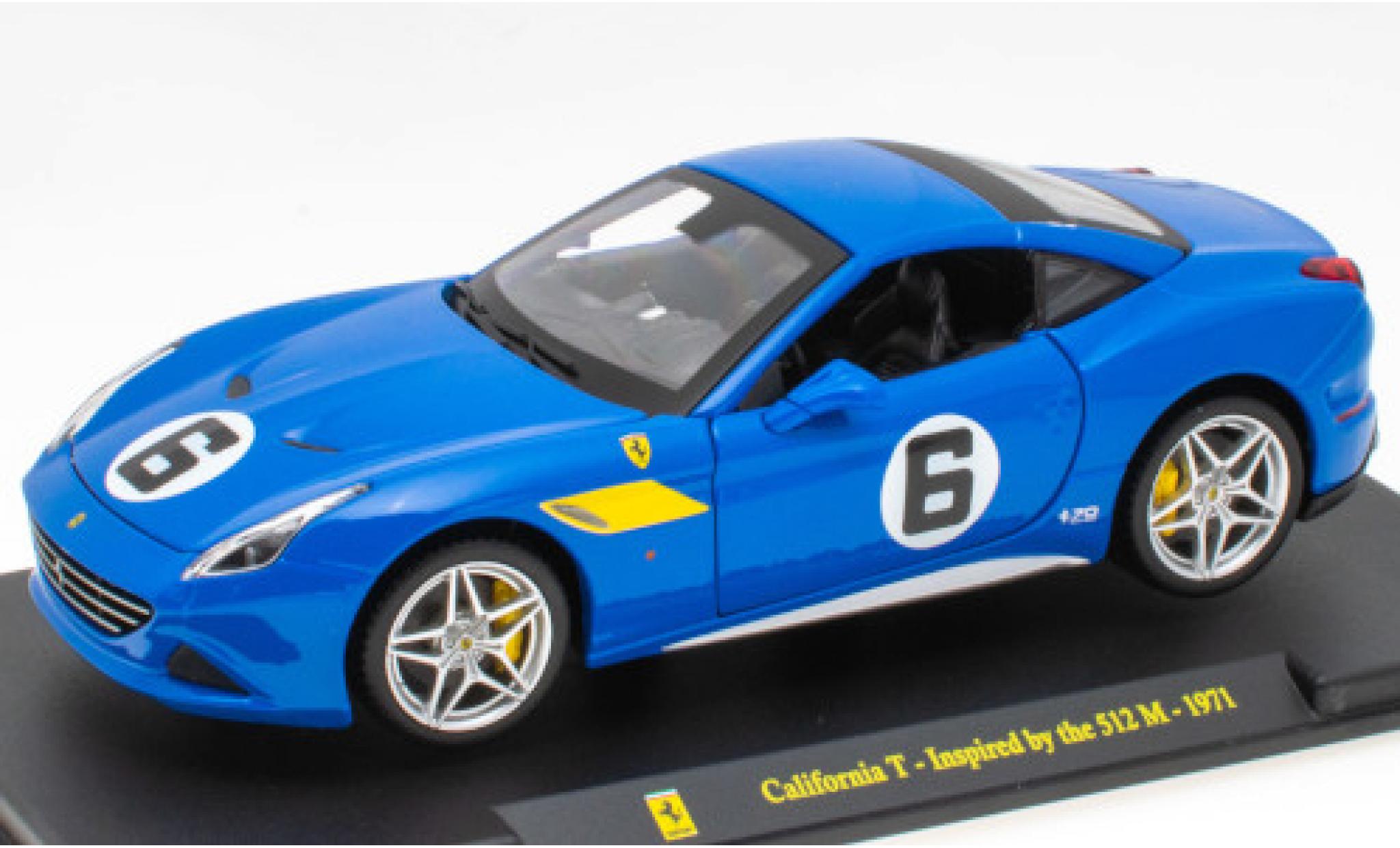 Ferrari California 1/24 SpecialC T blu/Dekor Inspired by the 512 M (1971) No.6 modellino in miniatura