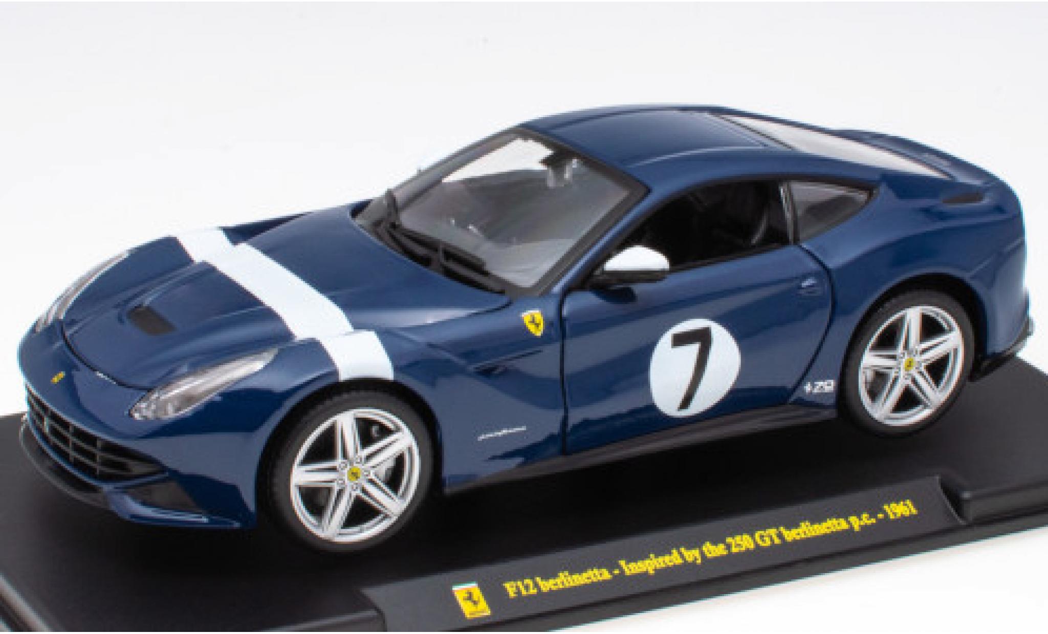 Ferrari F1 1/24 SpecialC 2 Berlinetta blu/bianco Inspired by the 250 GT Berlinetta p.c. (1961) No.7 modellino in miniatura