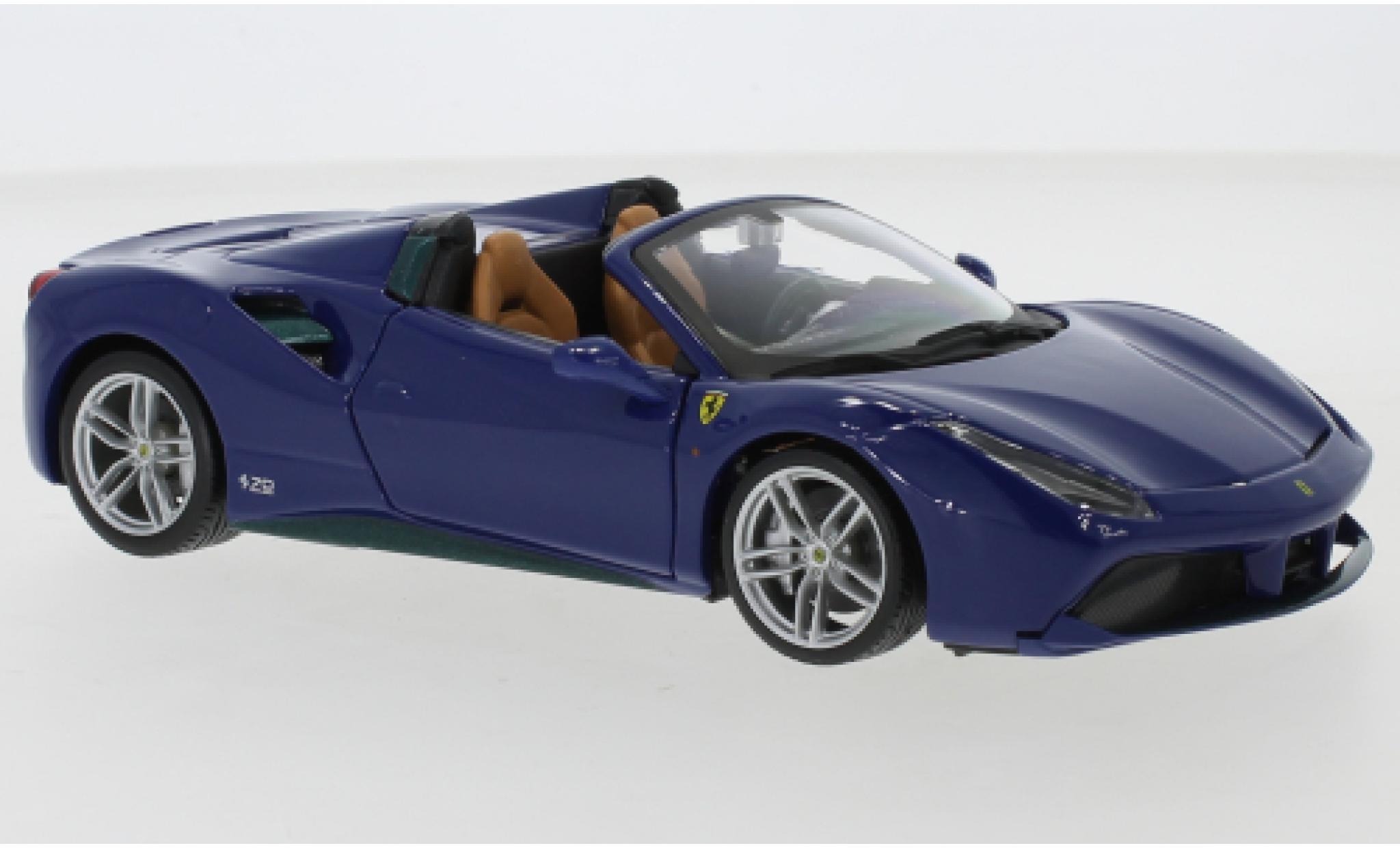 Ferrari 488 1/24 SpecialC SpecialC.-124 Spider blu modellino in miniatura