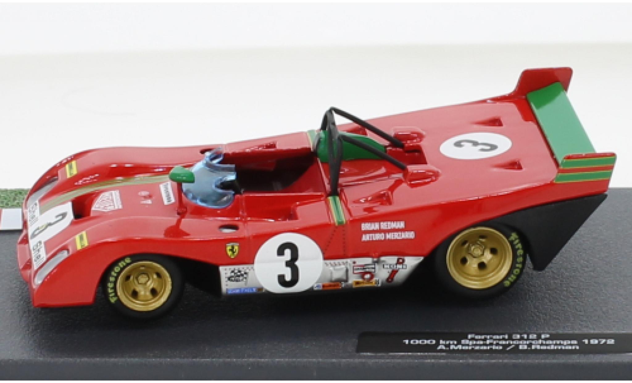 Ferrari 312 1/43 SpecialC P RHD No.3 1000 Km Spa Francorchamps 1972 modellino in miniatura