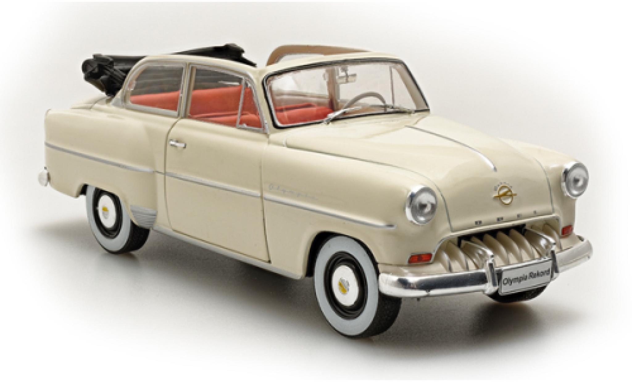 Opel Olympia 1/24 SpecialC Rekord Cabriolimousine bianco 1954 modellino in miniatura