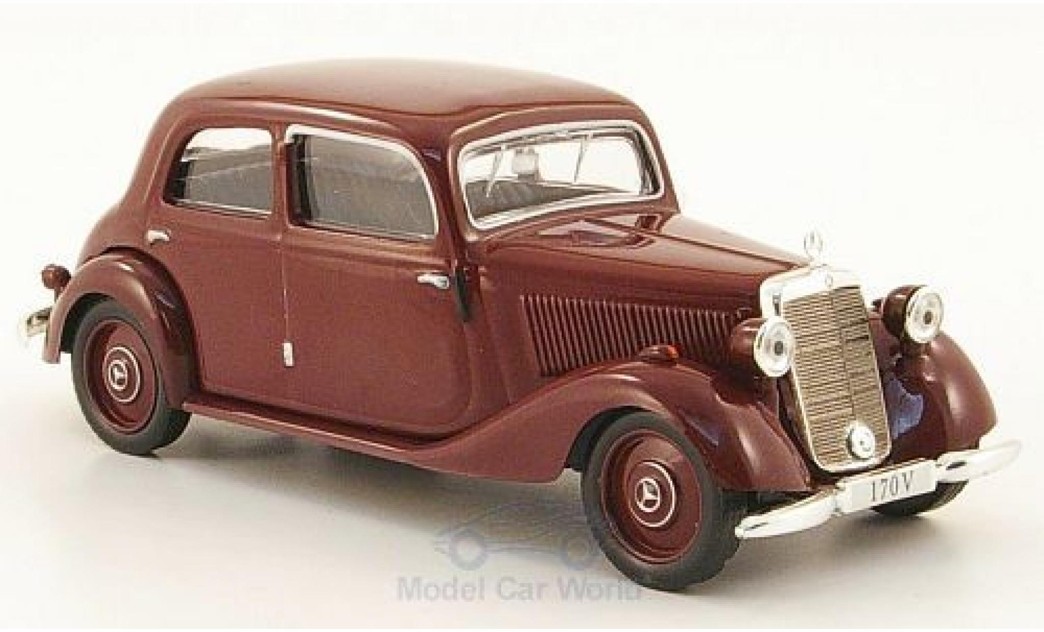 Mercedes 170 1/43 SpecialC V Limousine (W136) rosso 1949 ohne Vitrine modellino in miniatura