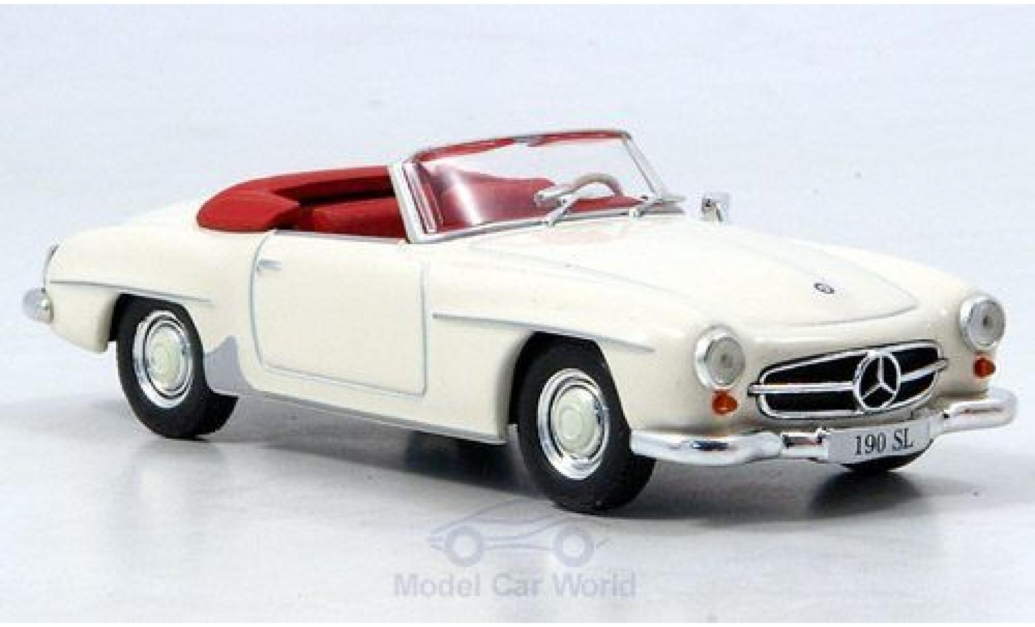 Mercedes 190 1/43 SpecialC SL (W121) bianco 1955 ohne Vitrine modellino in miniatura