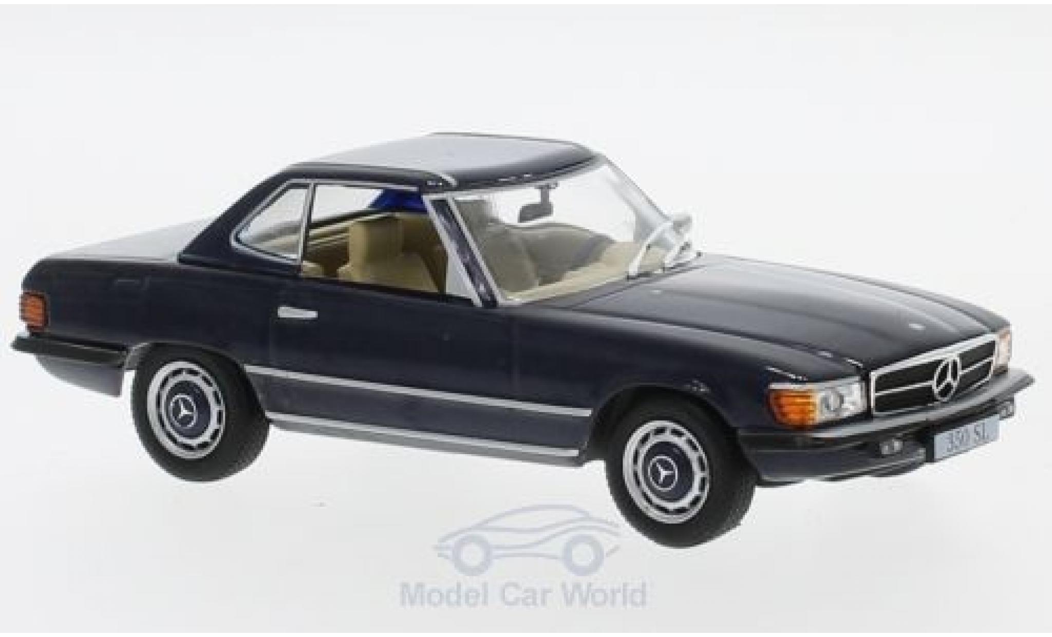 Mercedes 350 1/43 SpecialC SL (R107) blu 1971 ohne Vitrine modellino in miniatura