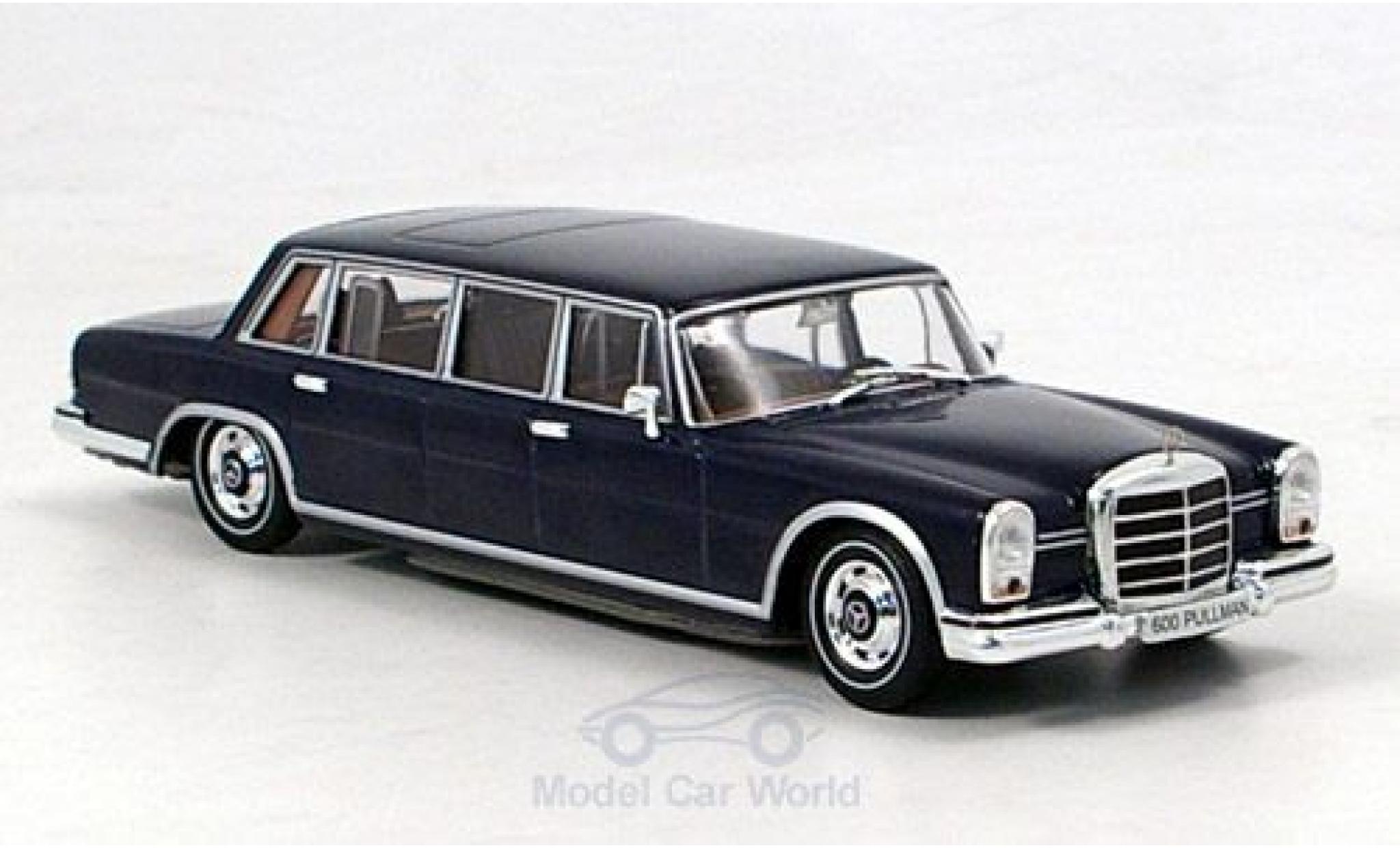 Mercedes 600 1/43 SpecialC Pullman (W100) blu 1963 ohne Vitrine modellino in miniatura