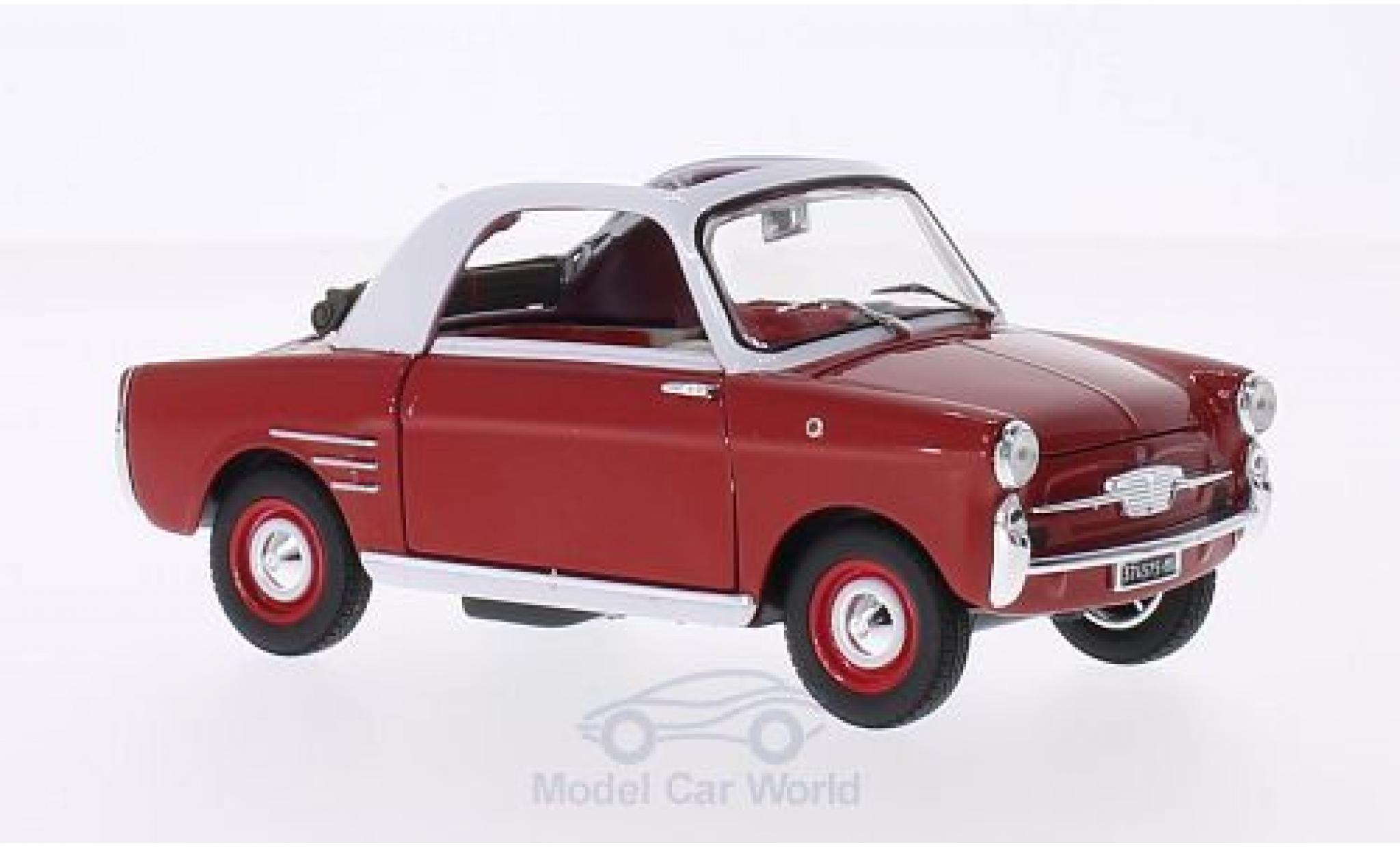 Autobianchi Bianchina 1/18 SpecialC Transformabile rosso/bianco 1958 ohne Vitrine modellino in miniatura