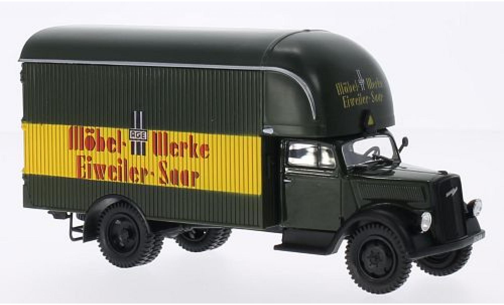 Opel Blitz 1/43 SpecialC Möbel-Werke Eiweiler Saar 1949 sans Vitrine modellino in miniatura