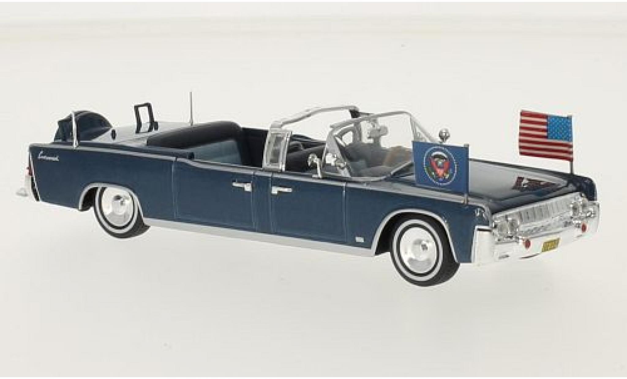 Lincoln Continental 1/43 SpecialC Limousine SS-100-X metallico blu J. F. Kennedy sans Vitrine modellino in miniatura