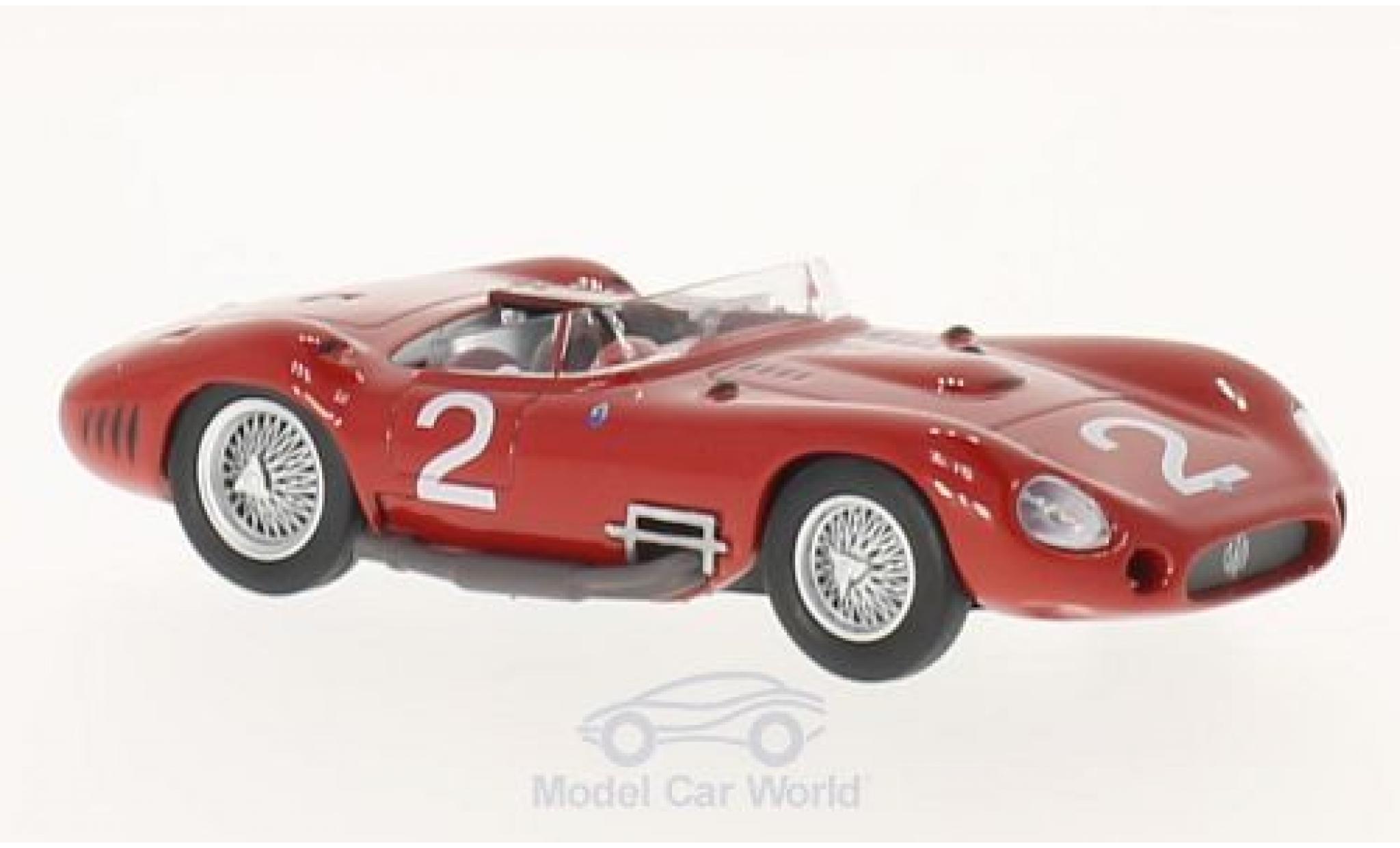 Maserati 450 1/43 SpecialC S No.2 GP Venezuela 1957 J.Behra/S.Moss/H.Sc ohne Vitrine modellino in miniatura