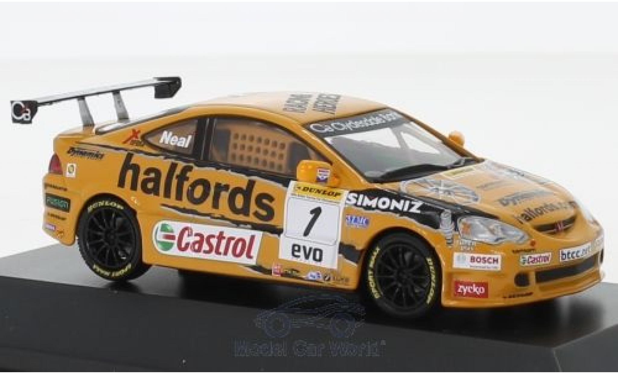 Honda Integra 1/43 SpecialC Type-R RHD No.1 Team Halfords BTCC 2006 M.Neal modellino in miniatura