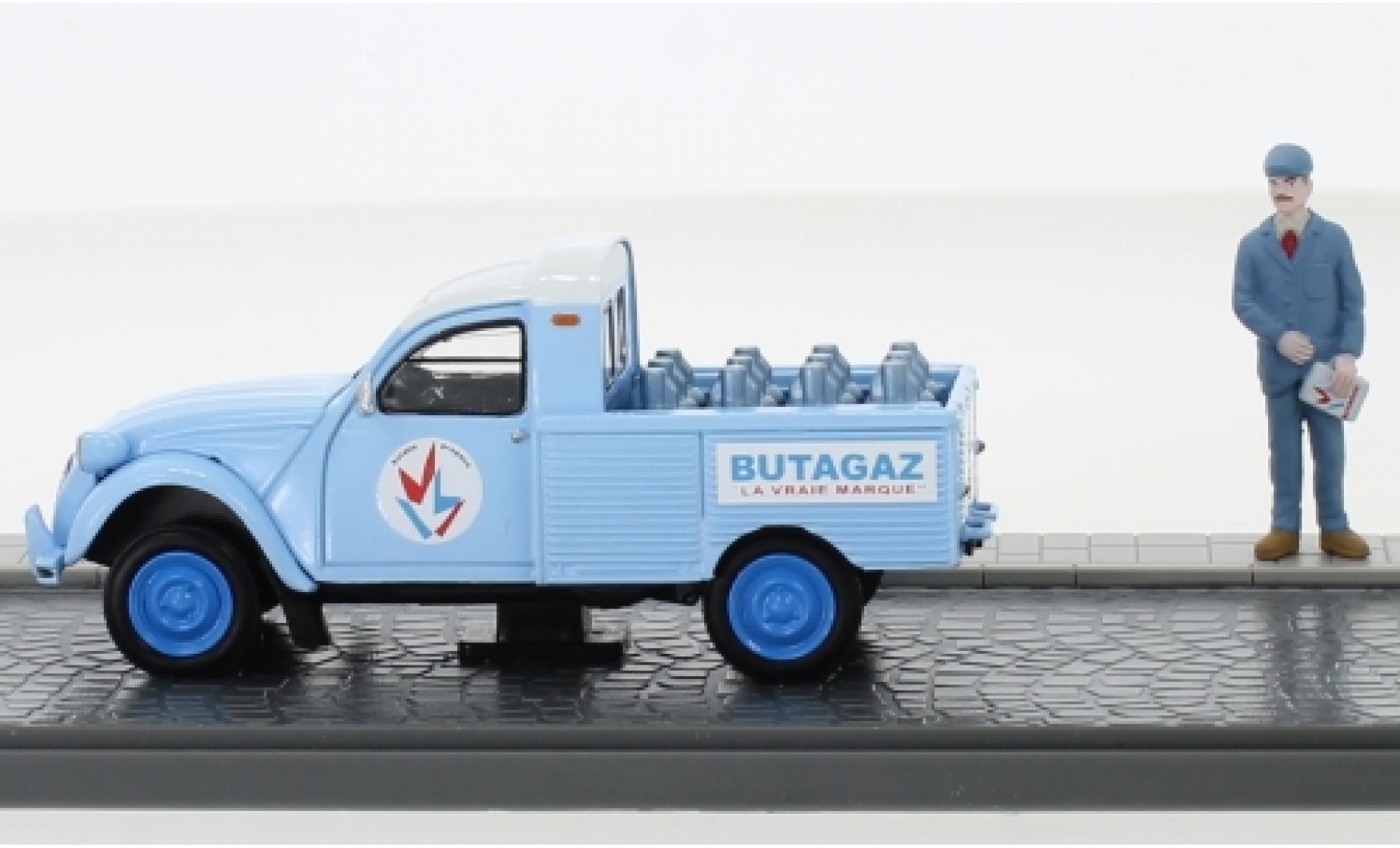 Citroen 2CV 1/43 SpecialC 2 CV Pick-Up Butagaz avec figurine sans Vitrine modellino in miniatura