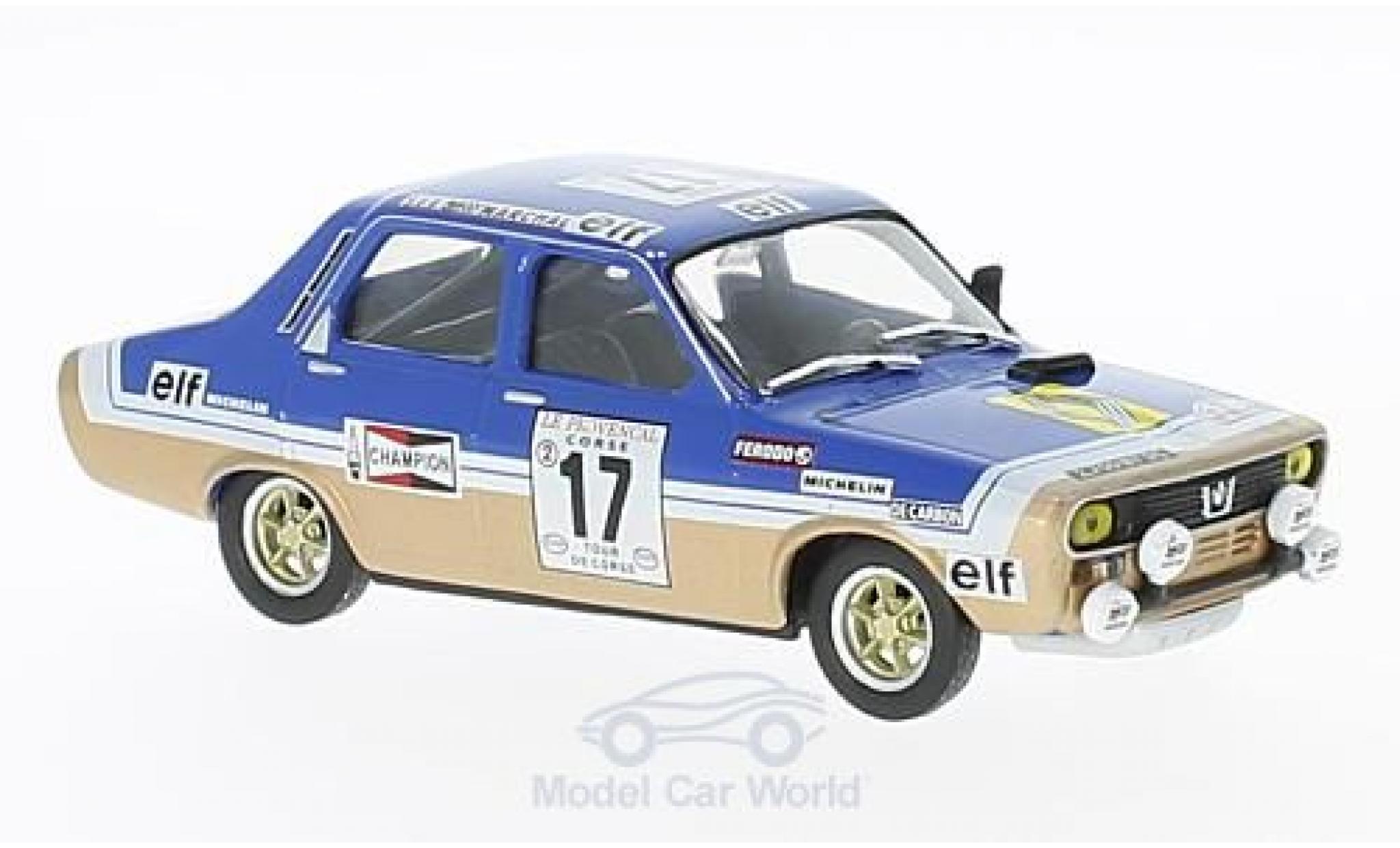 Renault 12 Gordini 1/43 SpecialC Gordini No.17 Tour de Corse 1975 D.Pironi/G.Bonnamour modellino in miniatura
