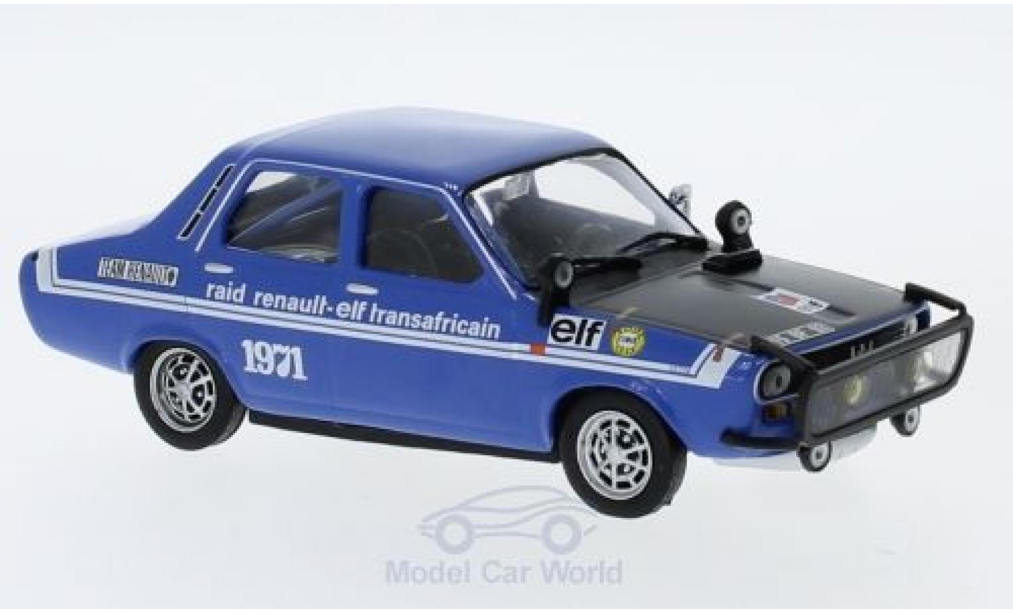 Renault 12 1/43 SpecialC Gordini Raid Transafricain le Cap-Alger 1971 ohne Vitrine modellino in miniatura