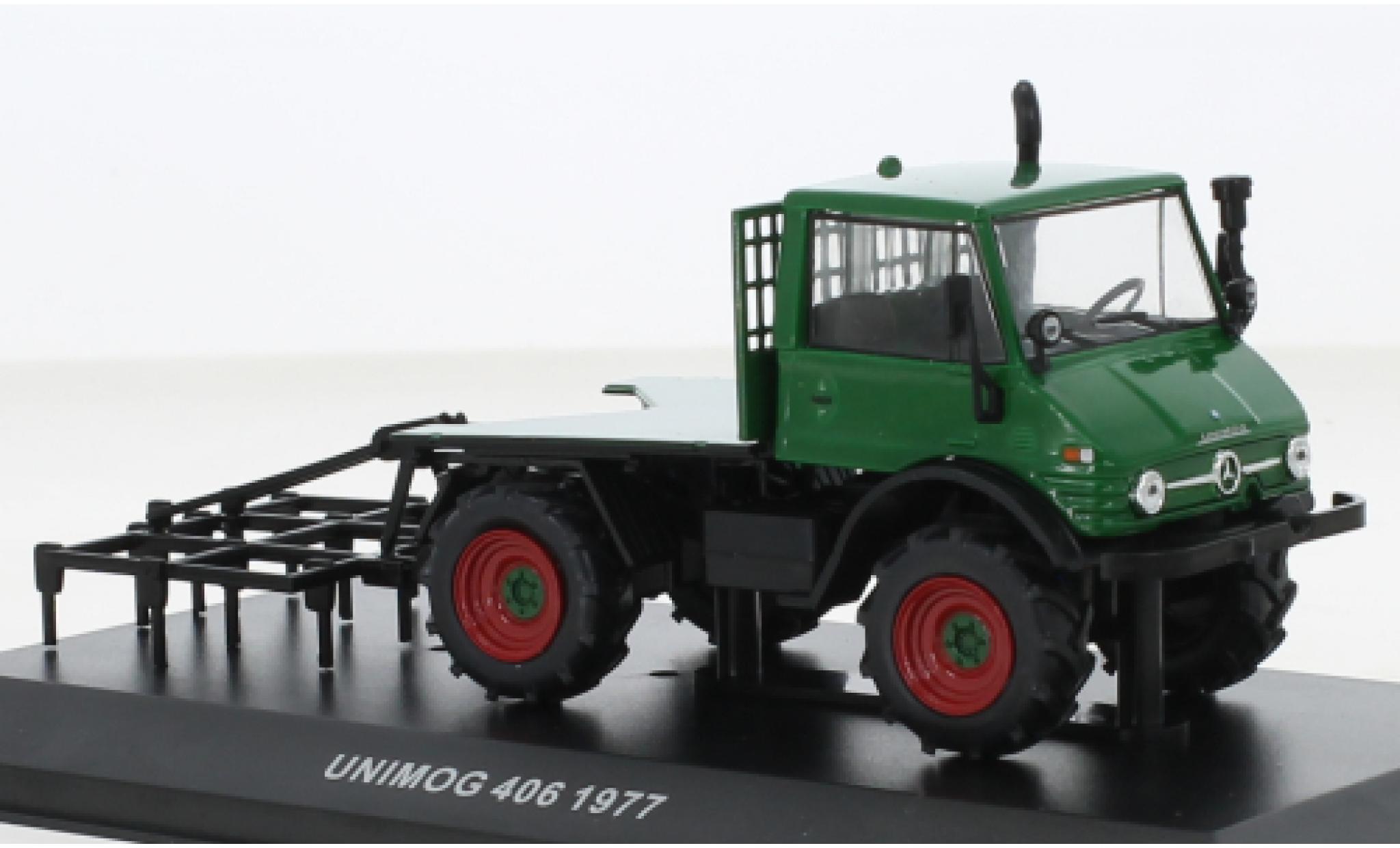 Mercedes Unimog 1/43 SpecialC 406 verde 1977 modellino in miniatura
