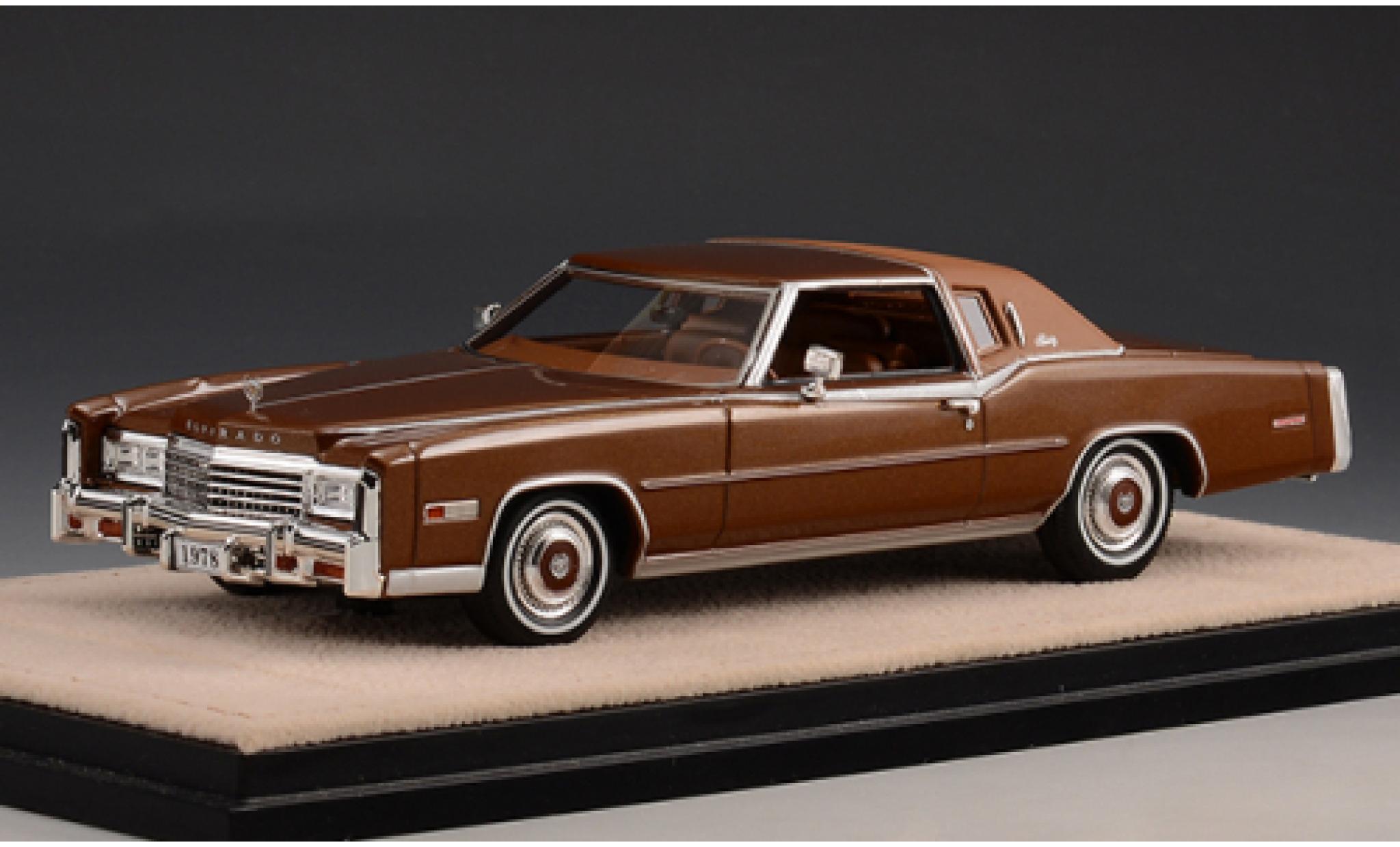 Cadillac Eldorado 1/43 Stamp Models Biarritz metallico marroneee 1978 modellino in miniatura