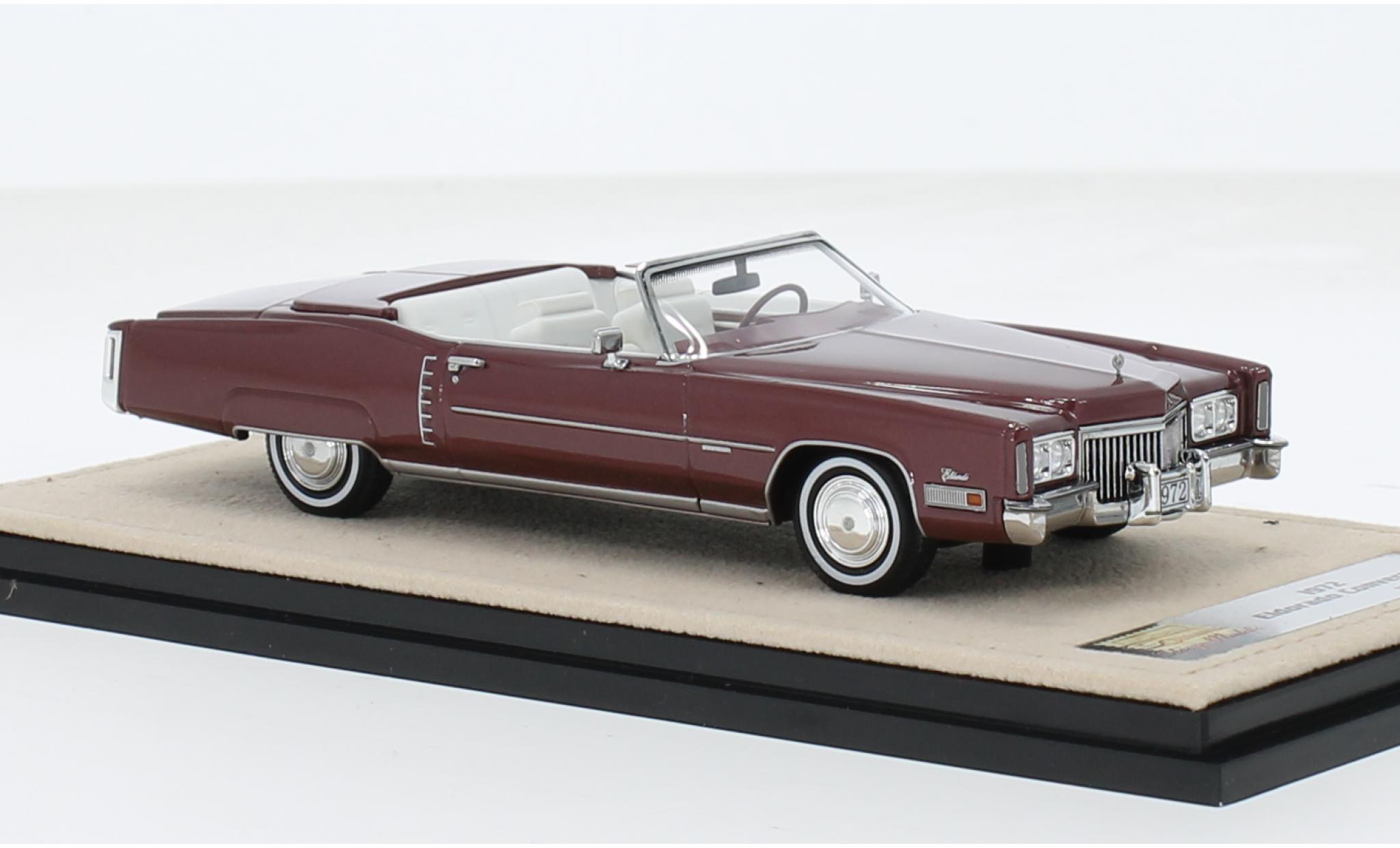 Cadillac Eldorado 1/18 Stamp Models Cabriolet metallise rot 1972 1:18 modellino in miniatura