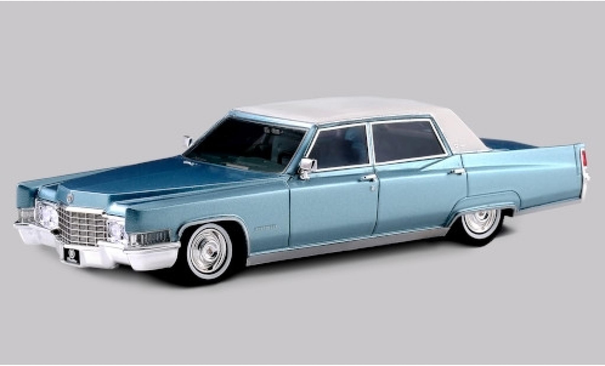 Cadillac Fleetwood 1/43 Stamp Models 60 Special Brougham metallico blu/matt-bianco 1969 modellino in miniatura