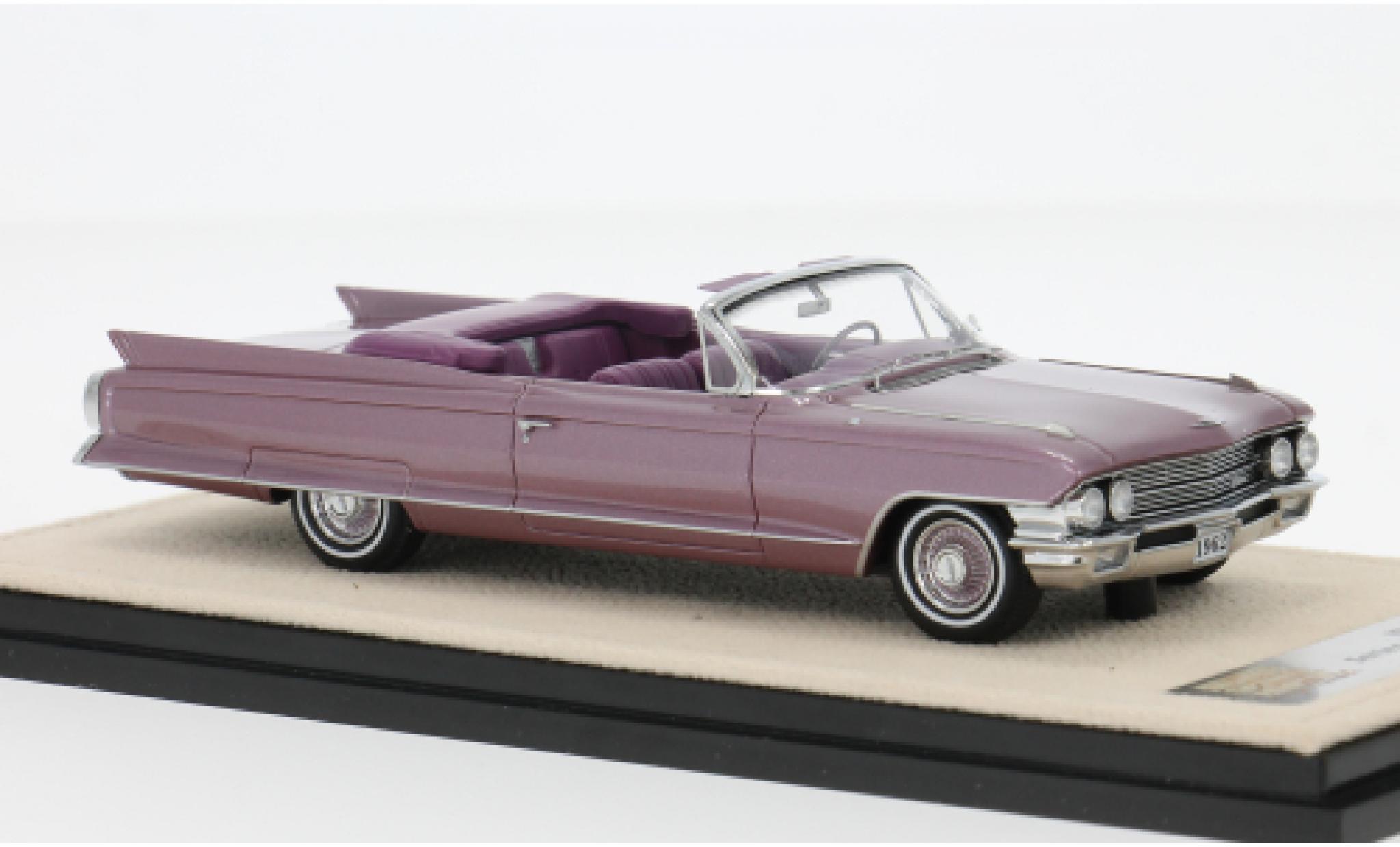 Cadillac Series 62 Stamp Models Cabriolet pink 1962 1:43 modellino in miniatura