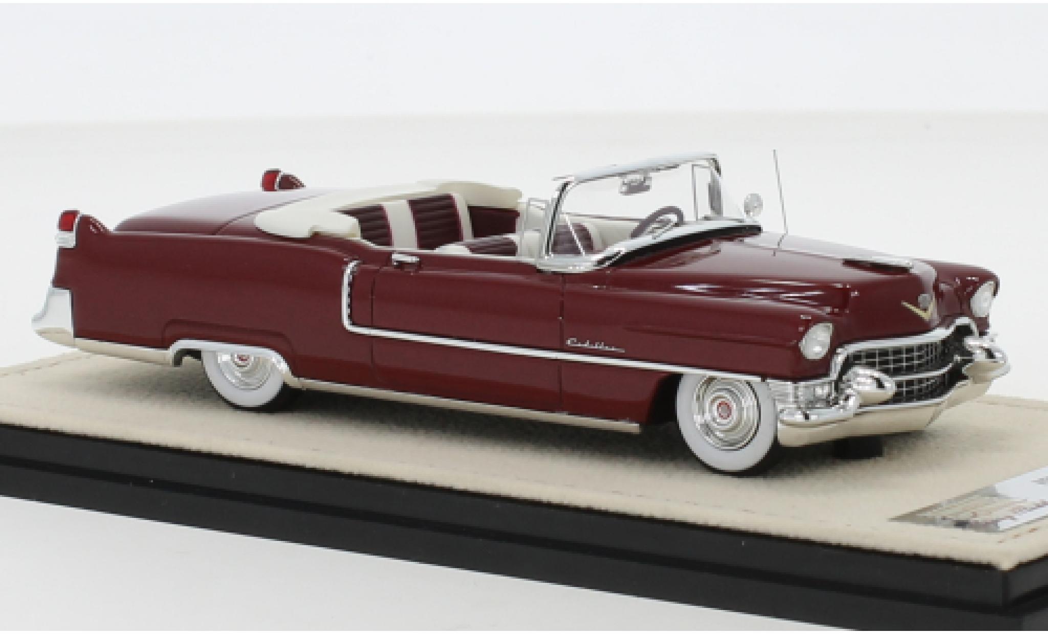 Cadillac Series 62 1/43 Stamp Models Convertibile metallico rosso 1955 Verdeck ouvert modellino in miniatura