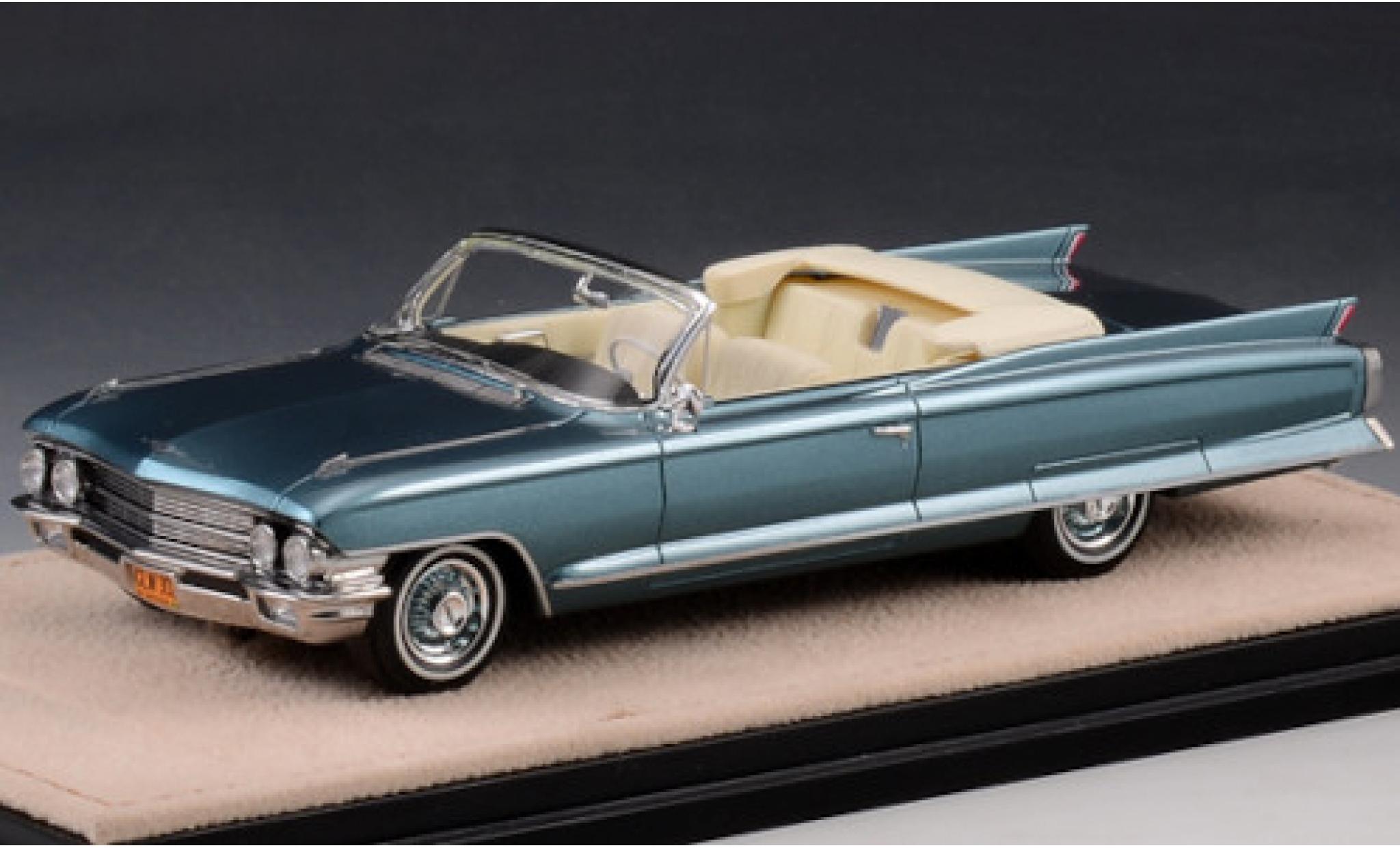 Cadillac Series 62 1/43 Stamp Models Convertibile metallico blu 1962 modellino in miniatura