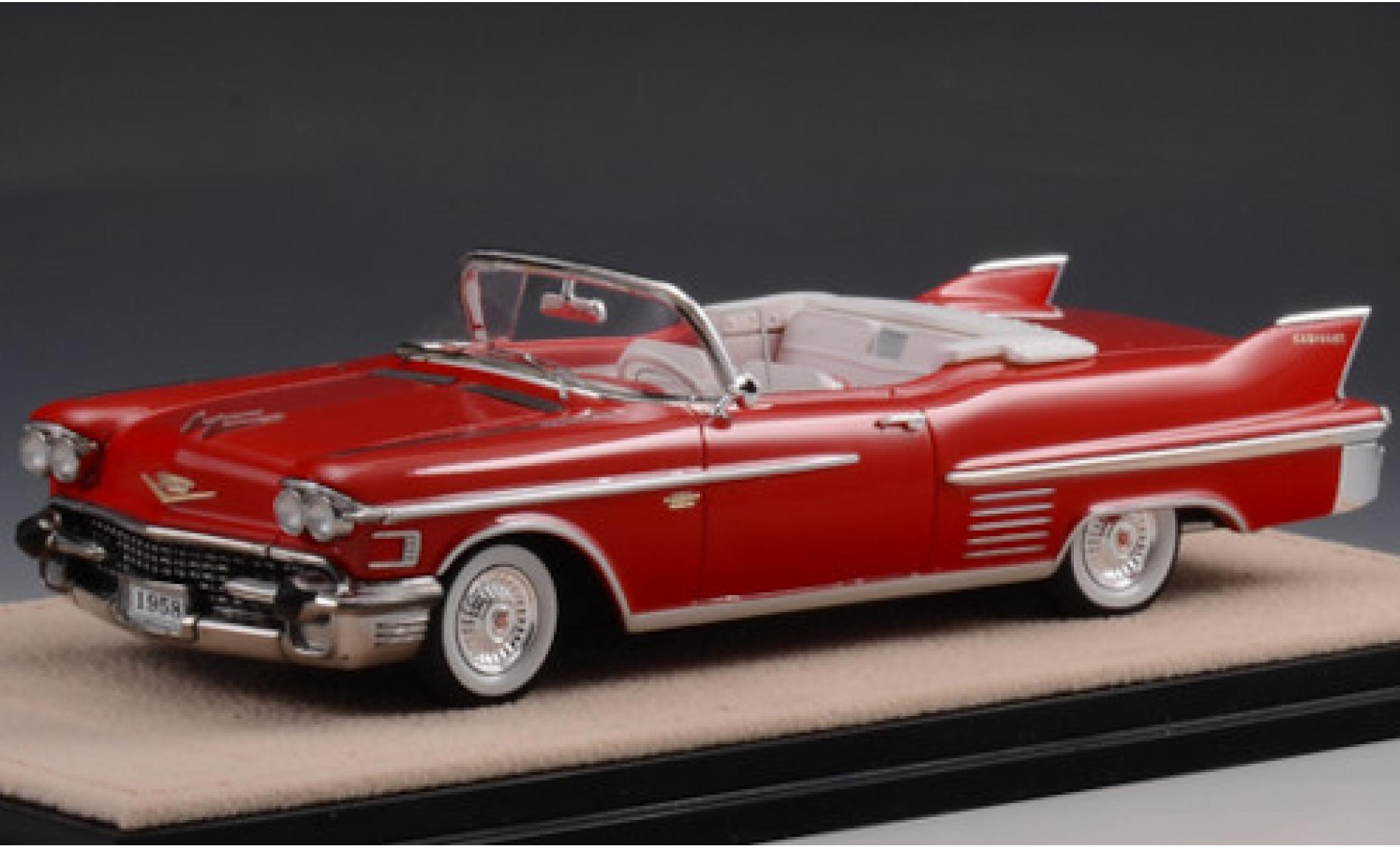 Cadillac Series 62 1/43 Stamp Models Convertibile rosso 1958 modellino in miniatura