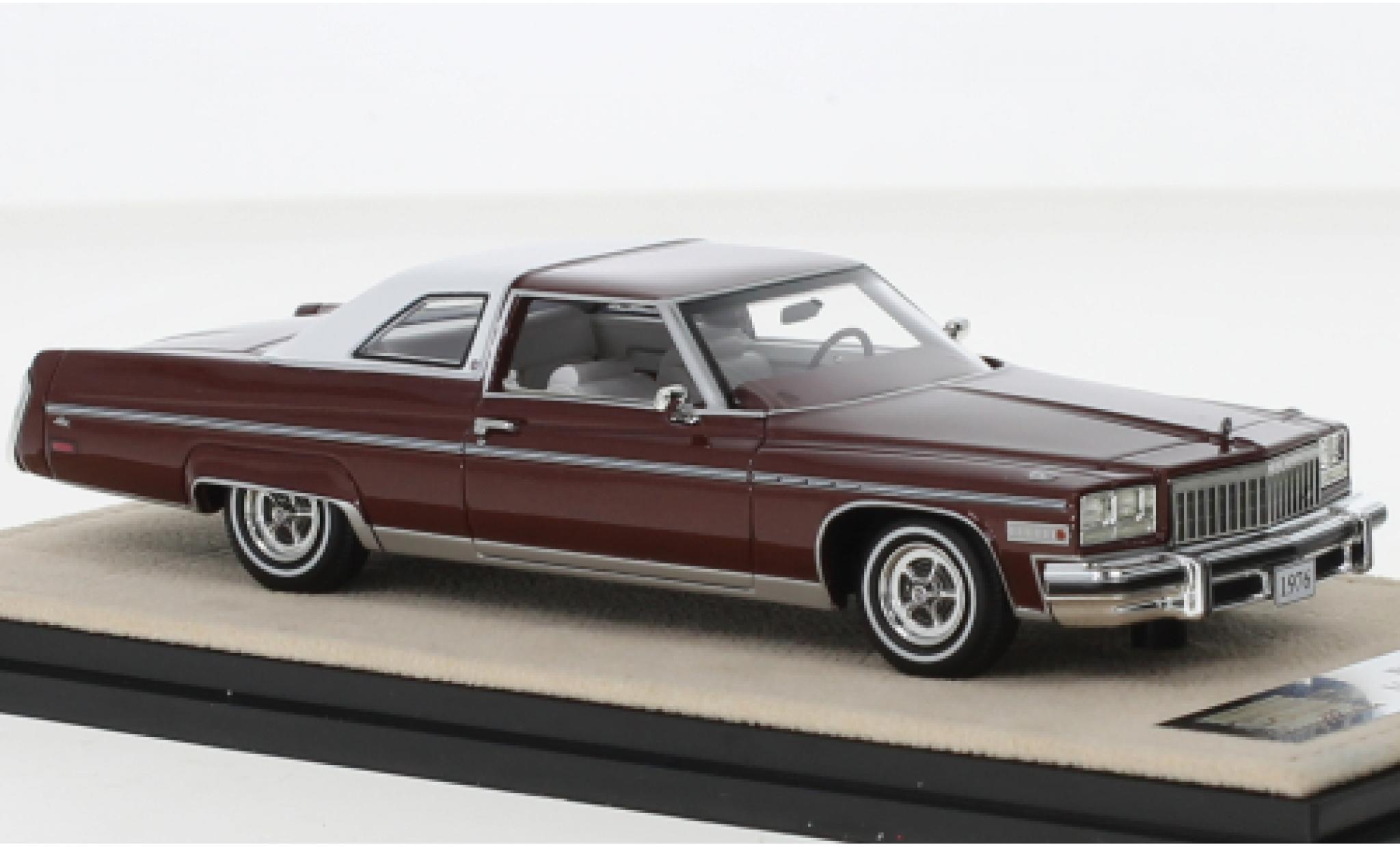 Buick Electra 1/43 Stamp Models 225 limited Coupe metallise rosso foncé/bianco 1976 modellino in miniatura