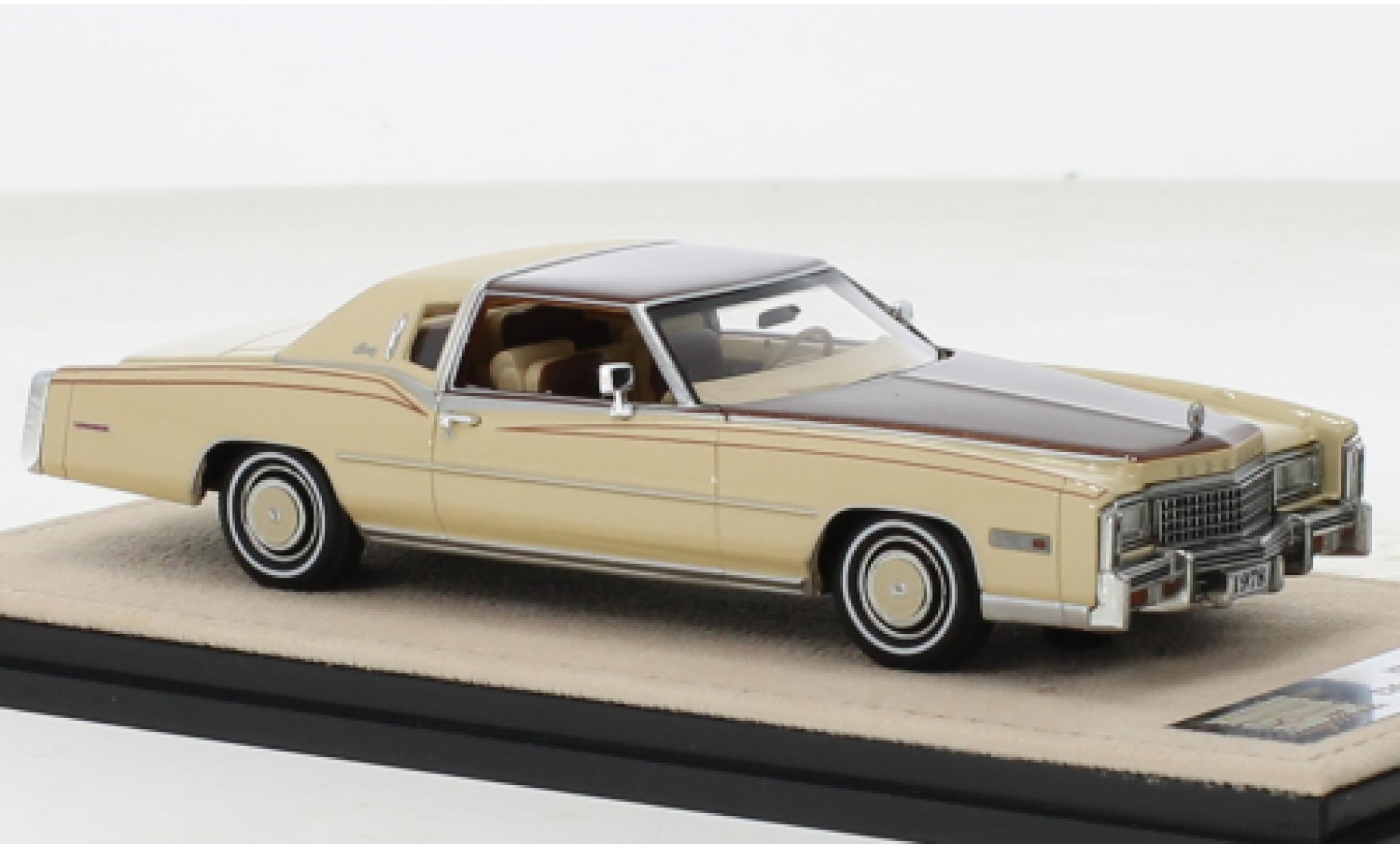 Cadillac Eldorado 1/43 Stamp Models Biarritz beige/marroneee 1978 modellino in miniatura