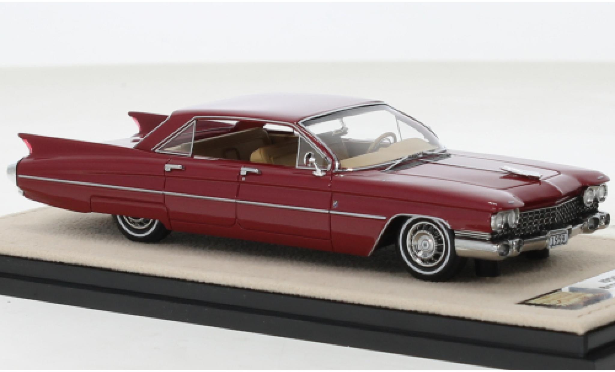 Cadillac Eldorado 1/43 Stamp Models Brougham Pininfarina metallise rosso foncé 1959 modellino in miniatura