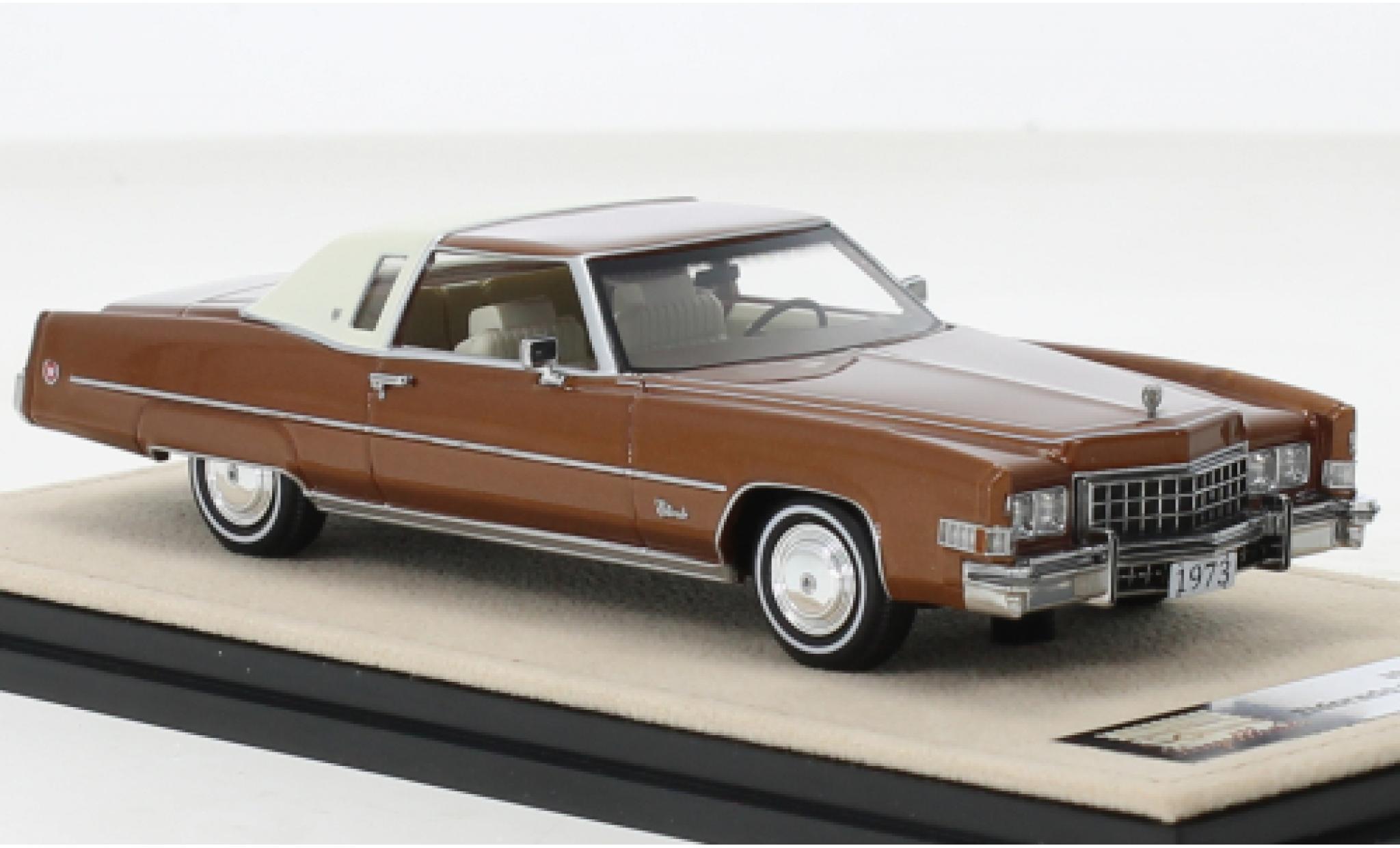 Cadillac Eldorado 1/43 Stamp Models Douane cabriolet metallise brun 1973 modellino in miniatura