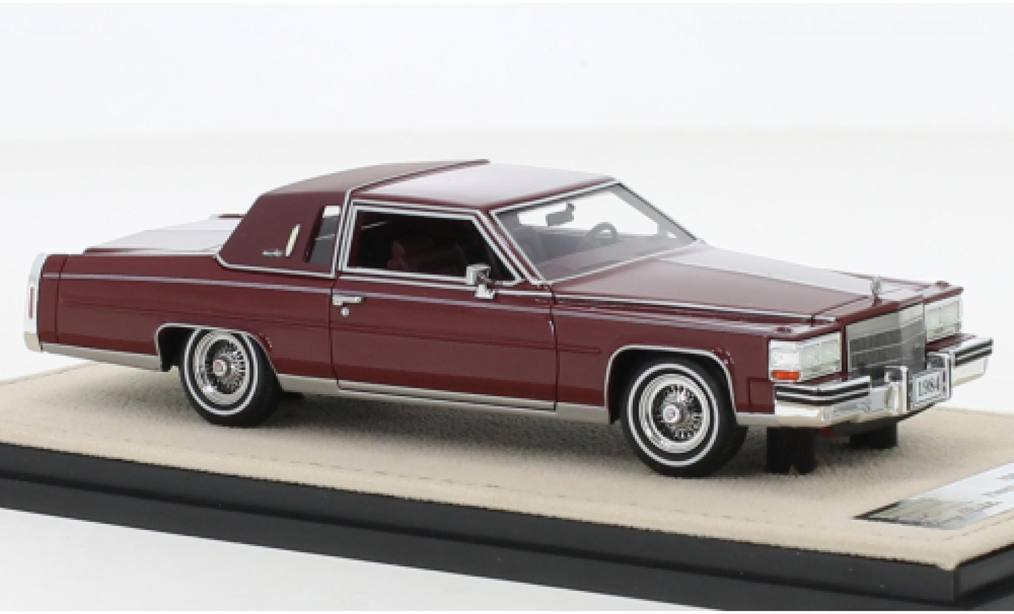 Cadillac Fleetwood 1/43 Stamp Models Brougham Coupe rosso 1984 modellino in miniatura