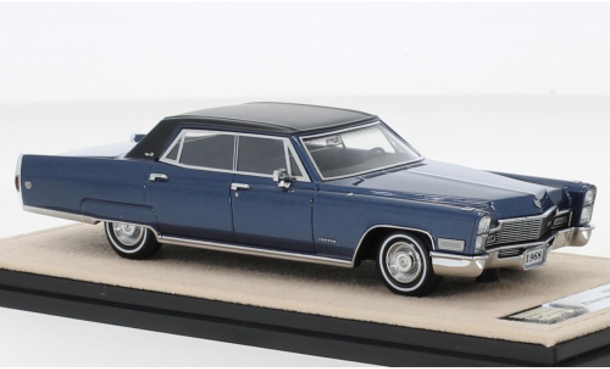 Cadillac Fleetwood 1/43 Stamp Models Brougham metallise blu/nero 1968 modellino in miniatura