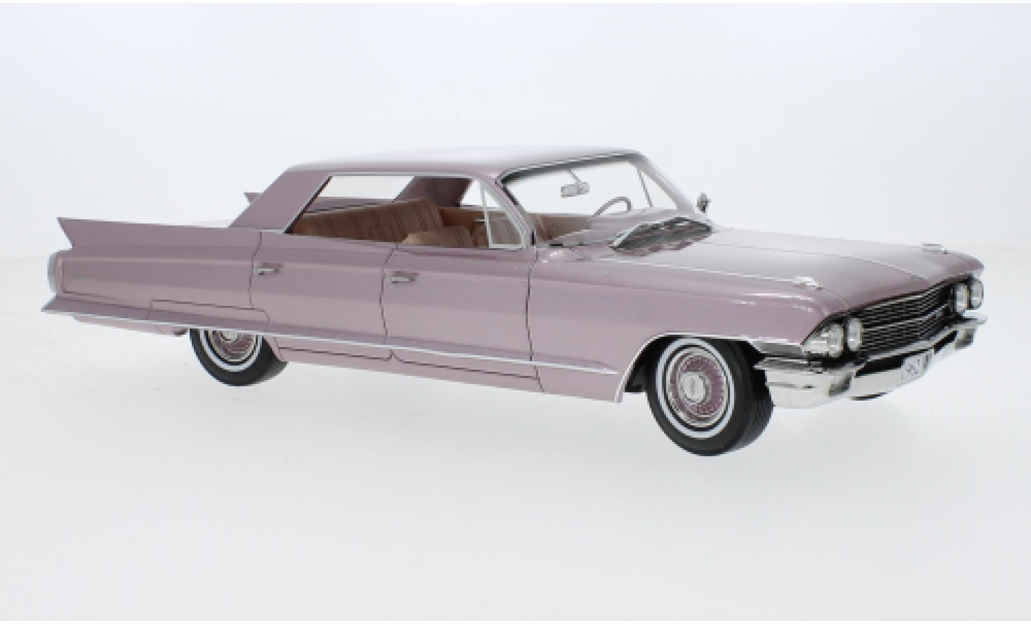 Cadillac Sedan 1/18 Stamp Models DeVille metallise rosa 1962 modellino in miniatura