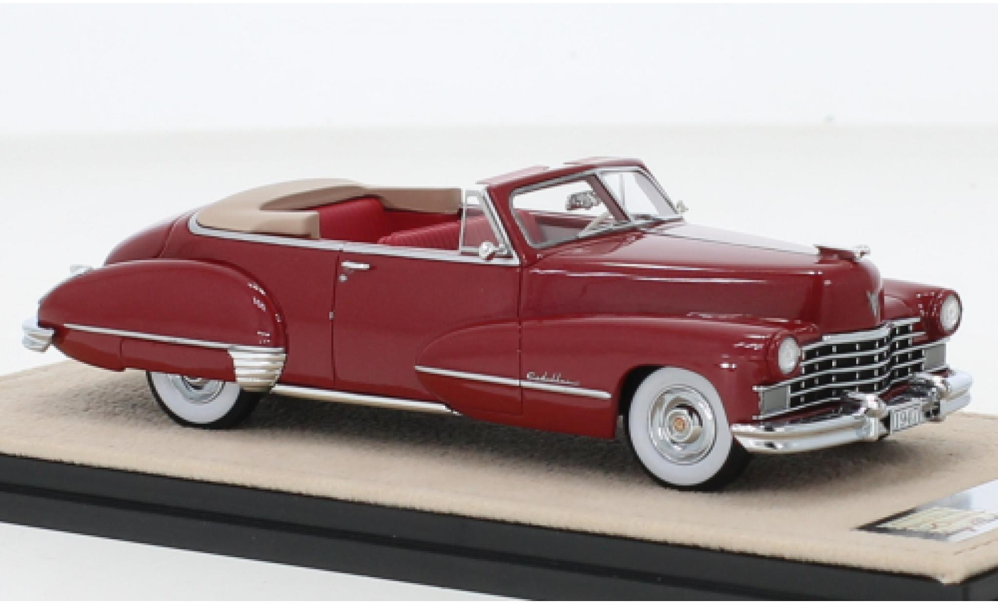 Cadillac Series 62 1/43 Stamp Models Convertibile metallise rosso foncé 1947 modellino in miniatura