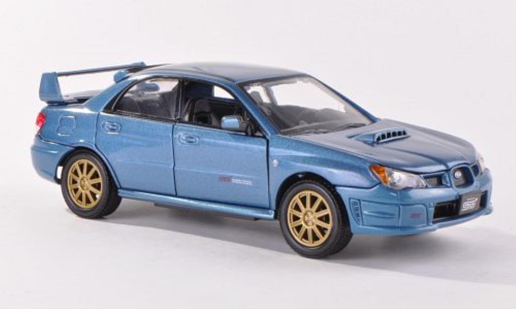 Subaru Impreza WRX 1/24 Motormax WRX STi blu-grigio modellino in miniatura