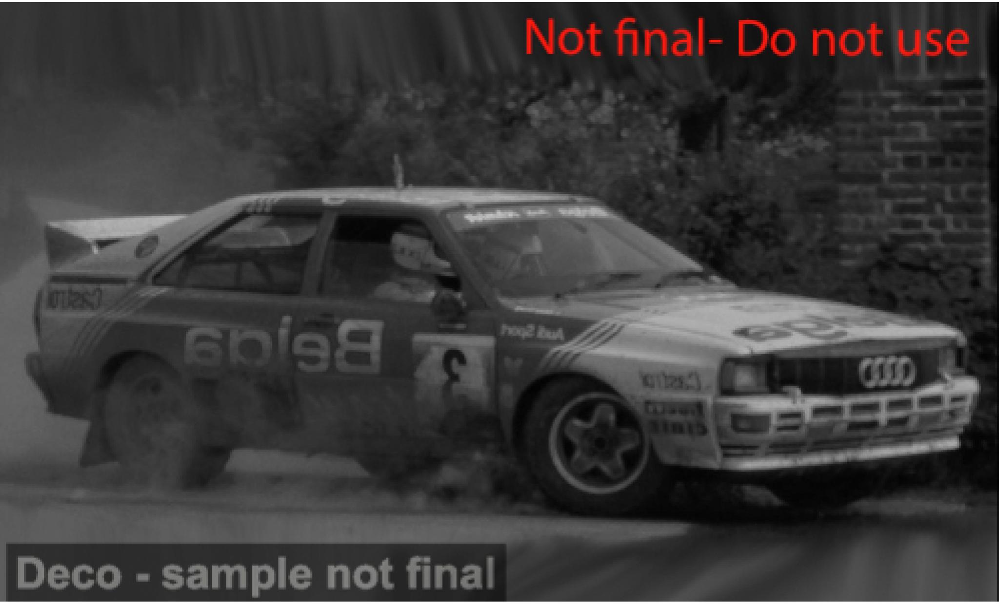 Audi Quattro 1/18 Sun Star quattro A1 Lotto Haspengouwrally 1983 #3 1:18 modellino in miniatura